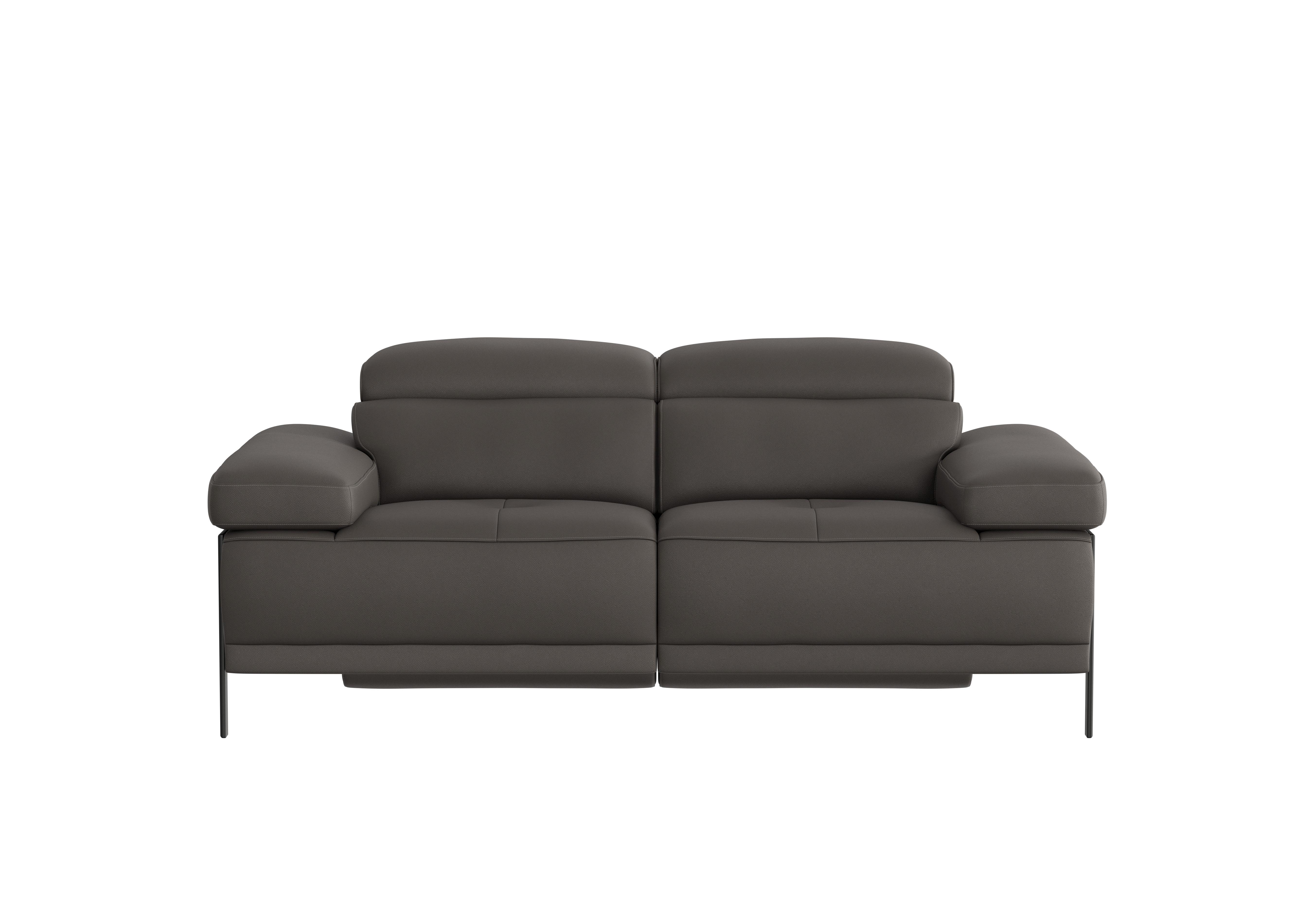 Theron 2 Seater Leather Sofa in Torello Grigio Scuro 327 Ti Ft on Furniture Village