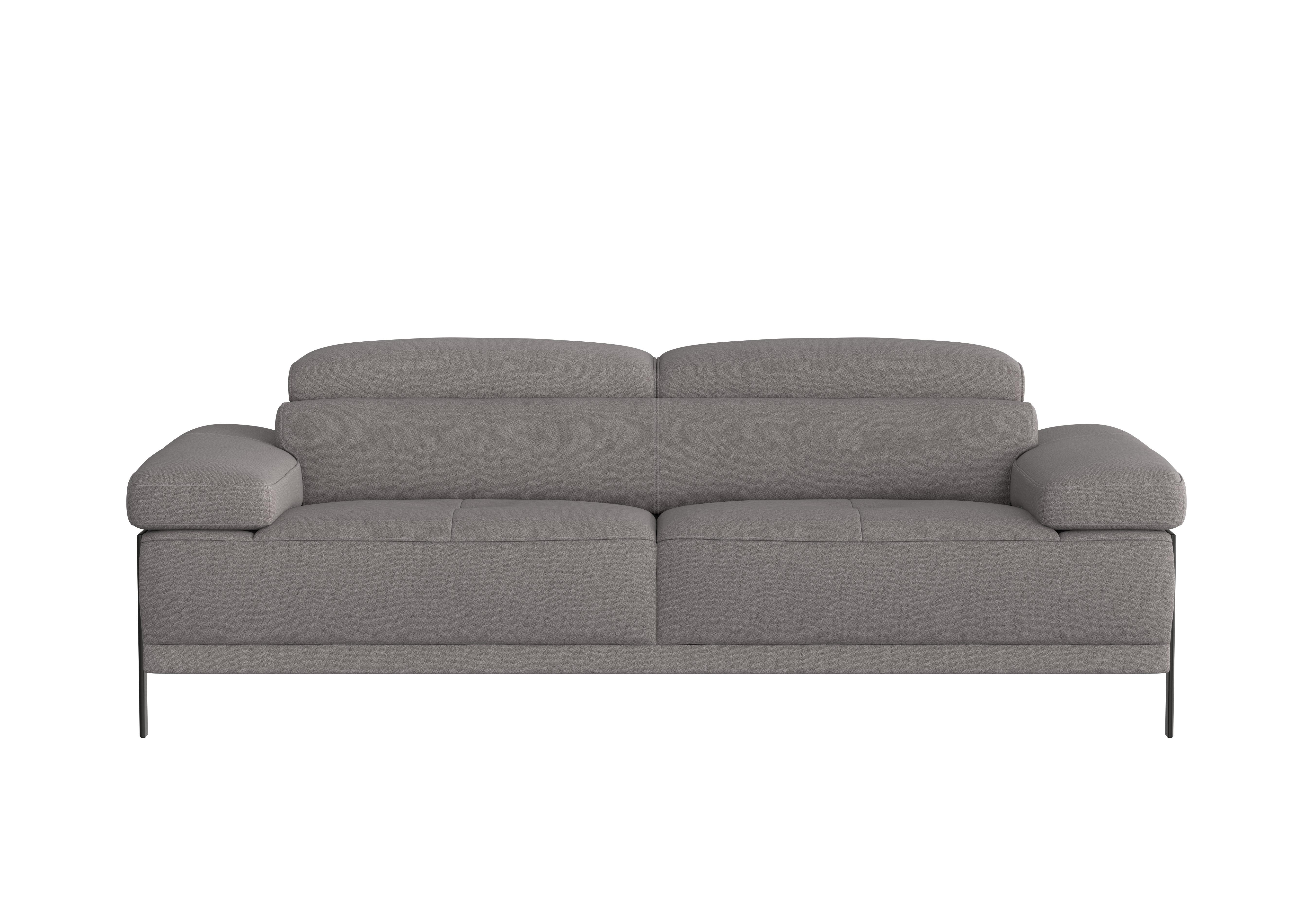 Theron 3 Seater Fabric Sofa in Coupe Grigio Topo 609 Ti Ft on Furniture Village