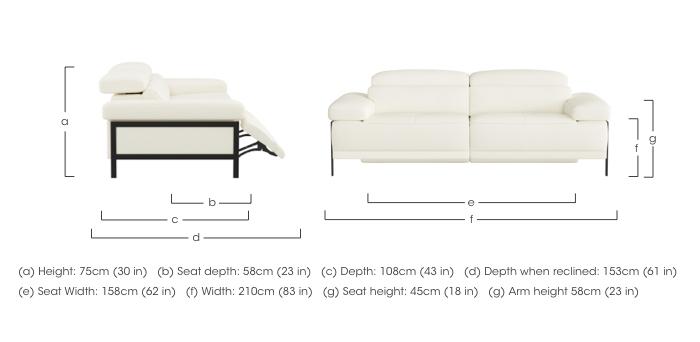 Theron 3 Seater Leather Sofa in  on Furniture Village