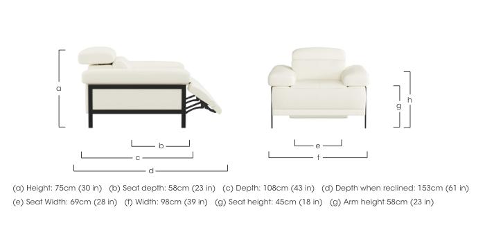 Theron Leather Armchair in  on Furniture Village