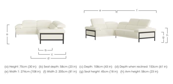 Theron Leather Corner Sofa in  on Furniture Village