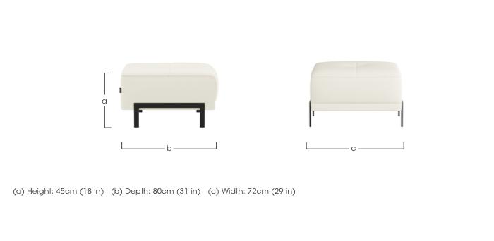 Theron Leather Footstool in  on Furniture Village