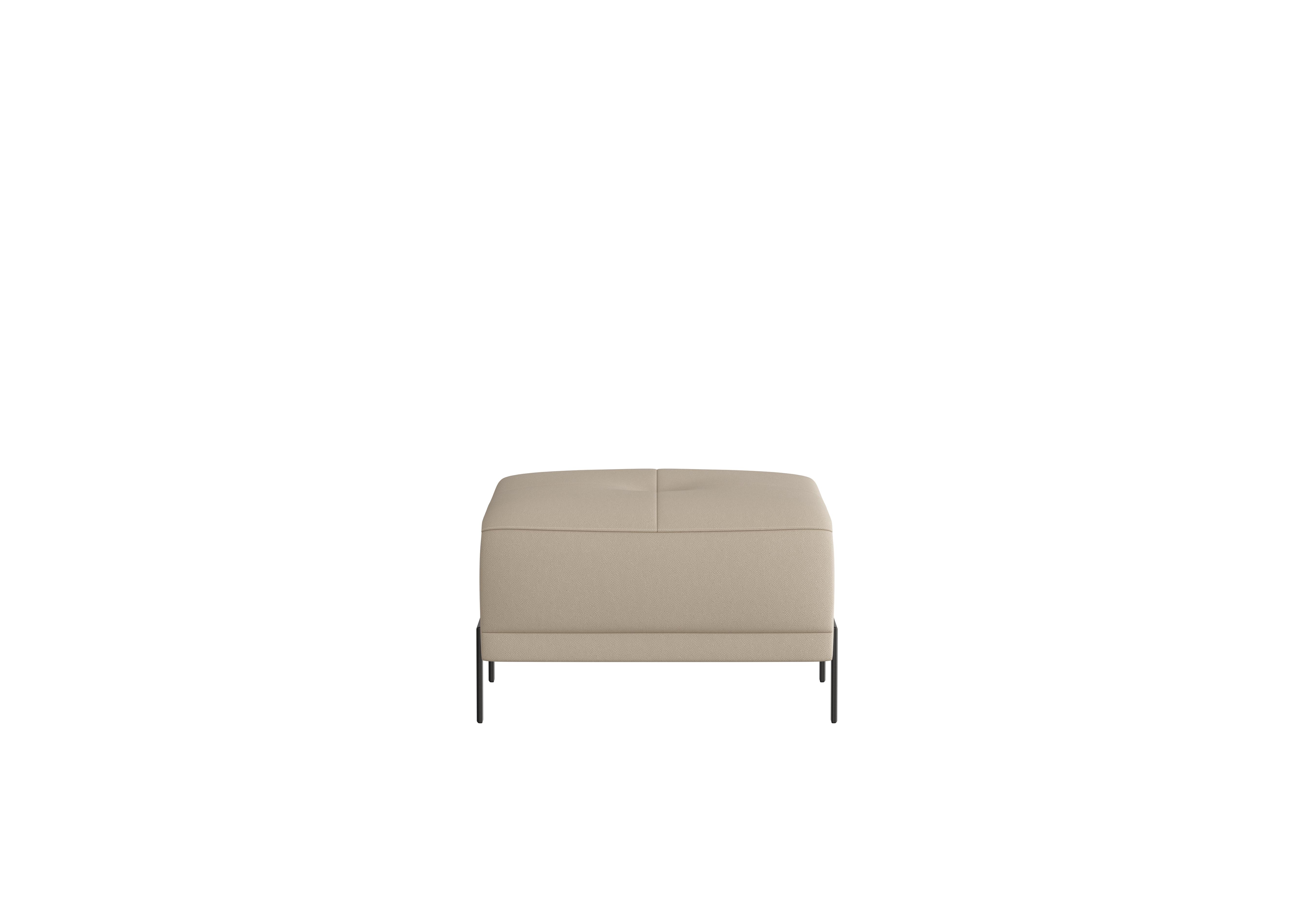 Theron Leather Footstool in Torello Fango 352 Ti Ft on Furniture Village