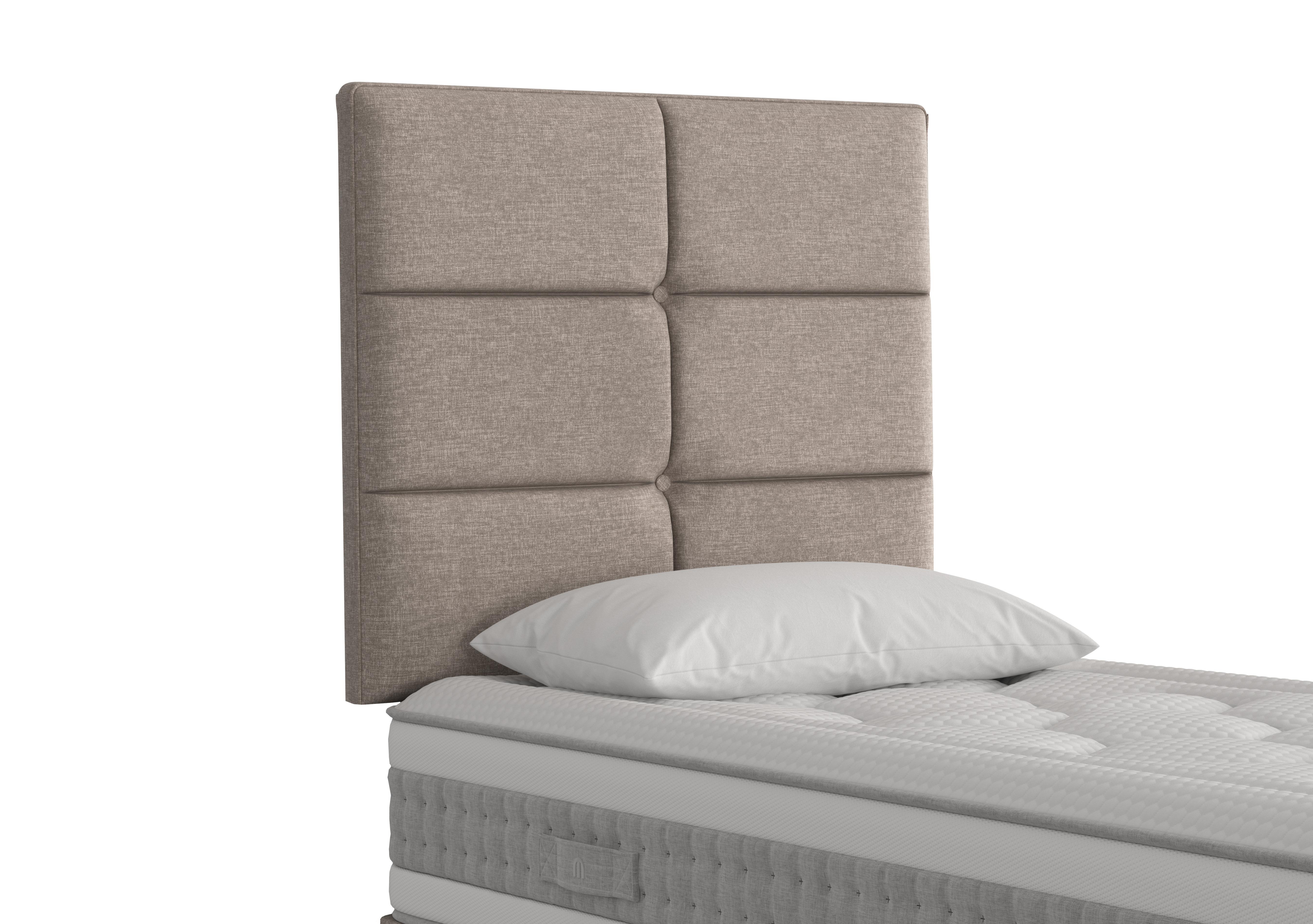 Steffie Strutted Headboard in Lana Beige on Furniture Village