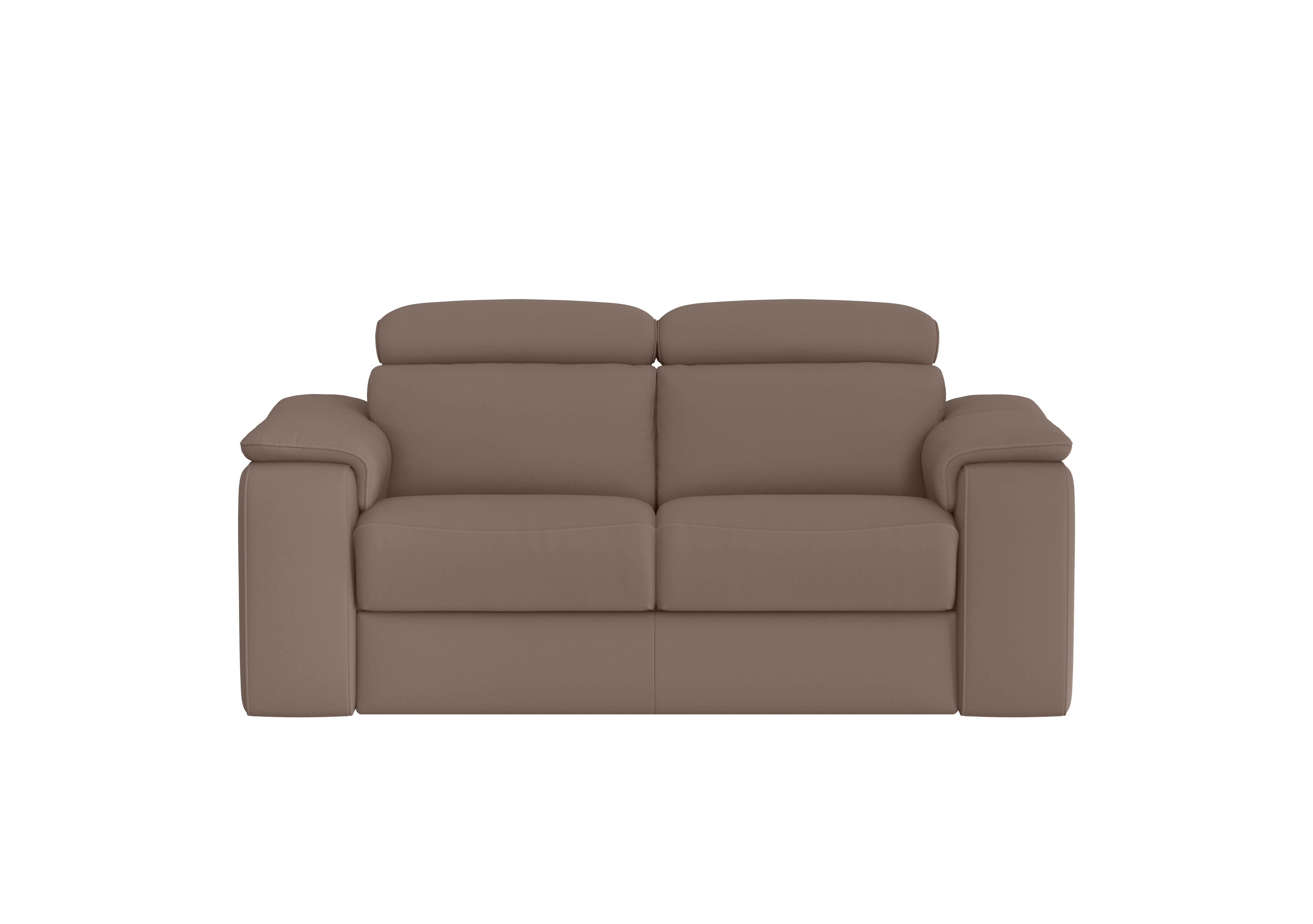 Davide 2 Seater Leather Sofa in 2152 Botero Taupe on Furniture Village
