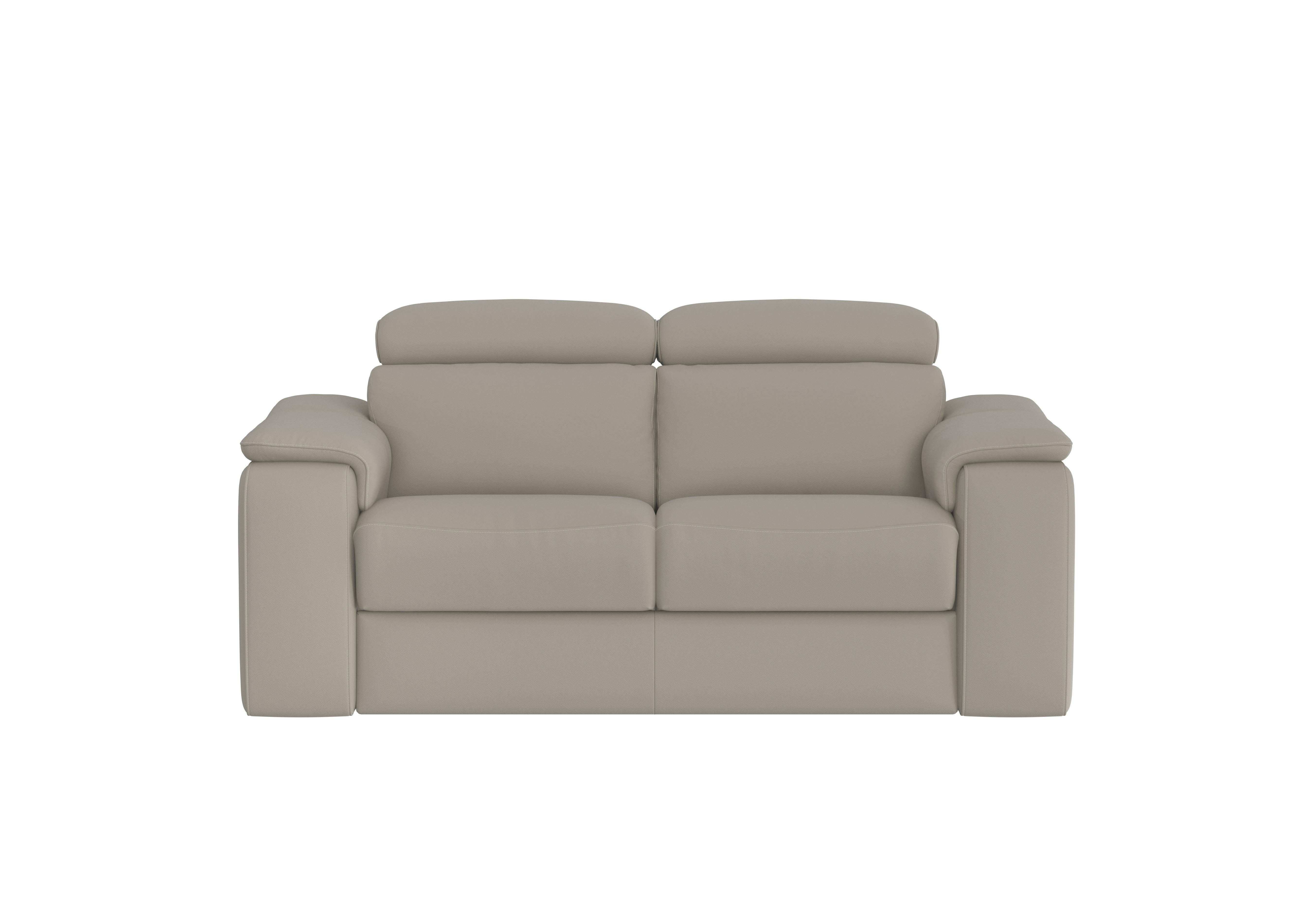 Davide 2 Seater Leather Sofa in 328 Torello Tortora on Furniture Village