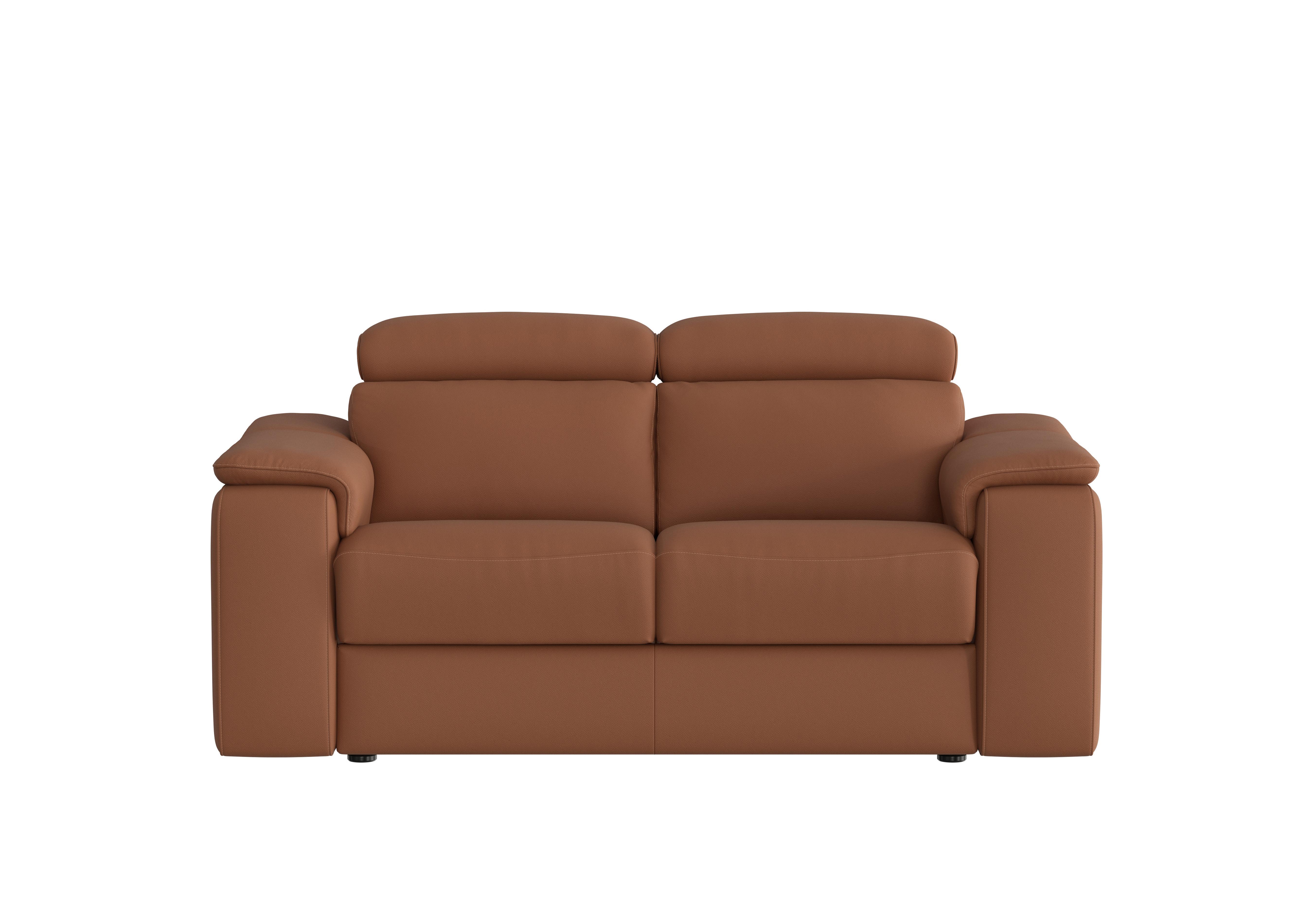 Davide 2 Seater Leather Sofa in 363 Torello Cognac on Furniture Village