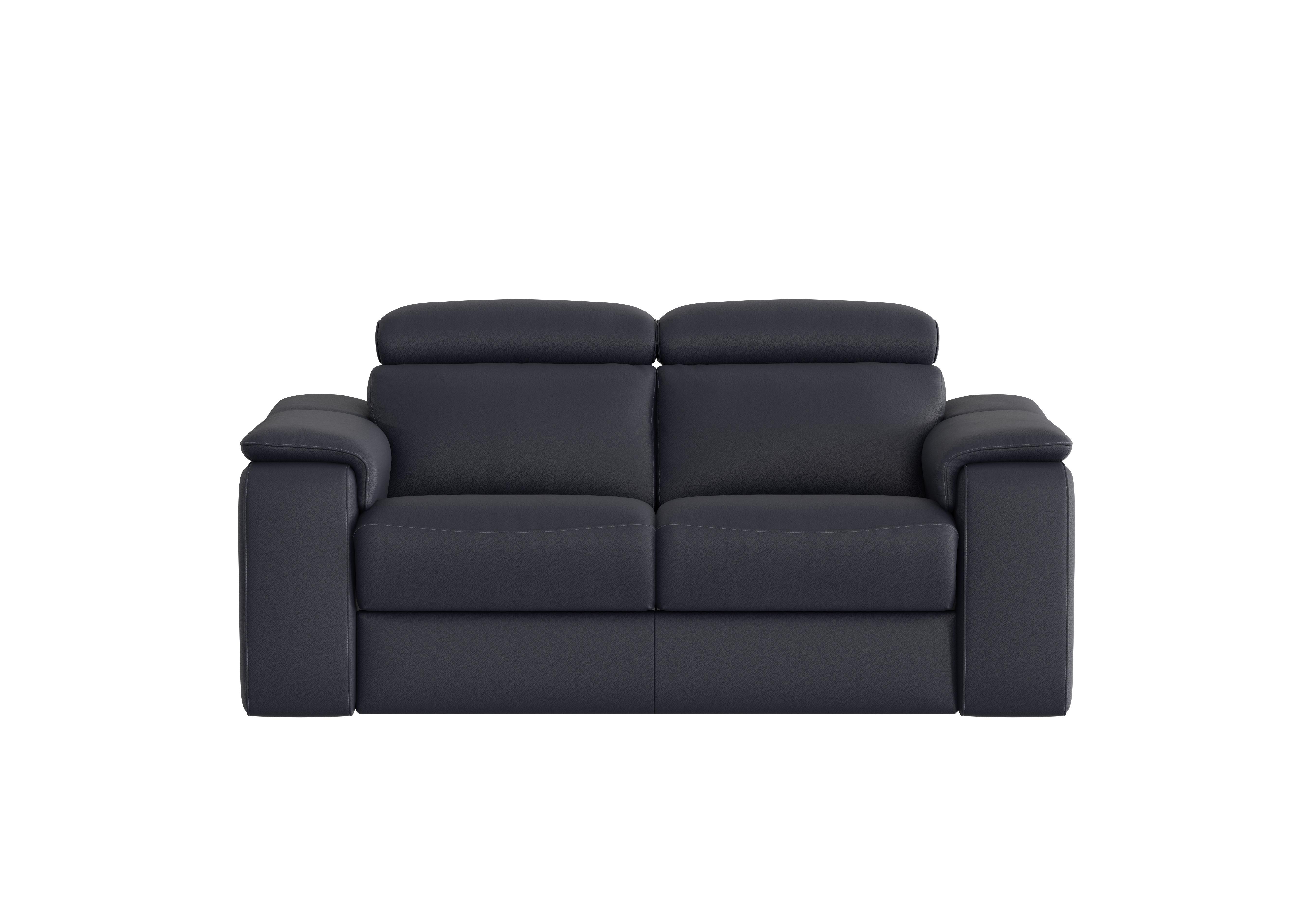 Davide 2 Seater Leather Sofa in 81 Torello Blu on Furniture Village
