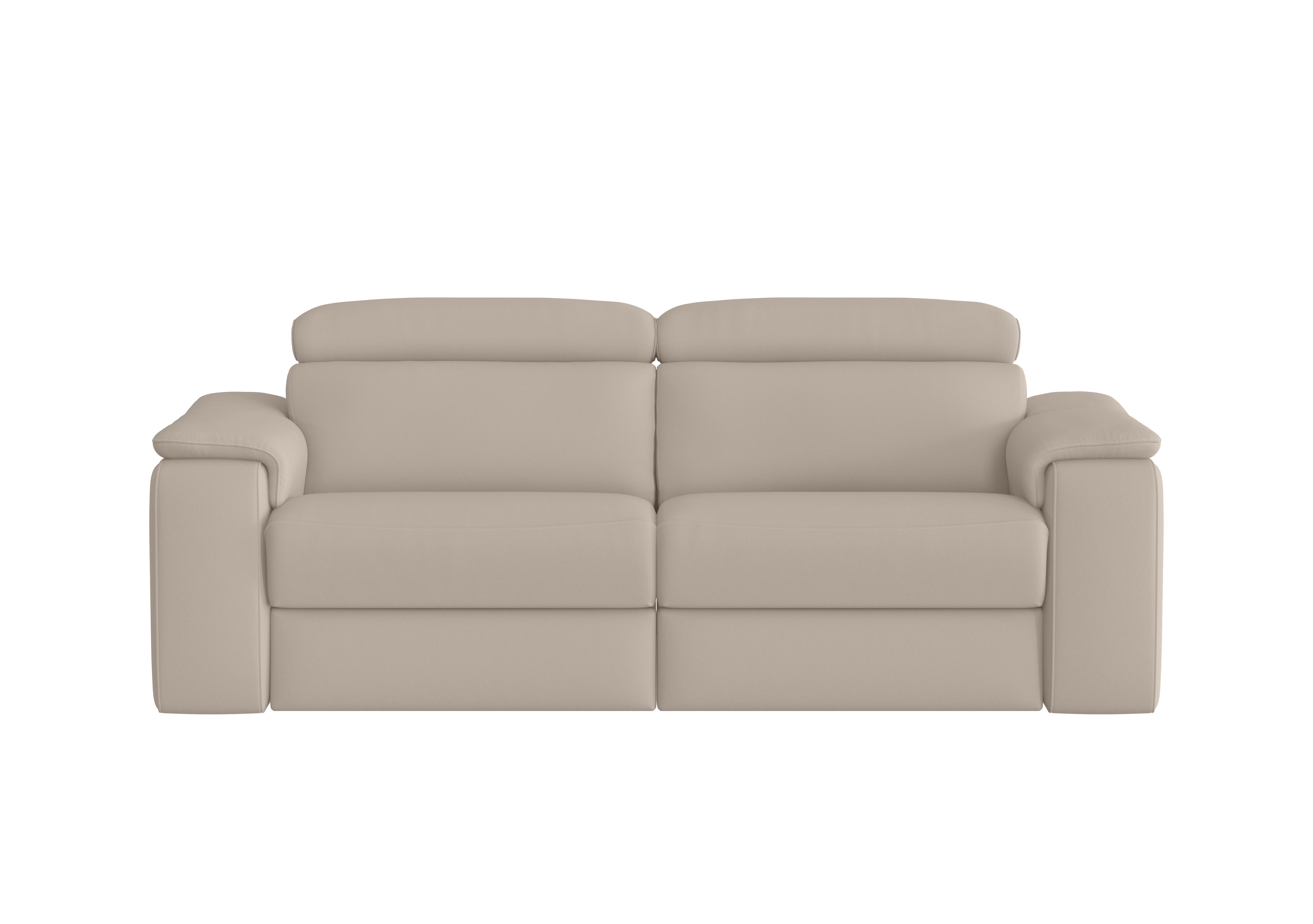 Davide 3 Seater Leather Sofa in 2156 Botero Crema on Furniture Village
