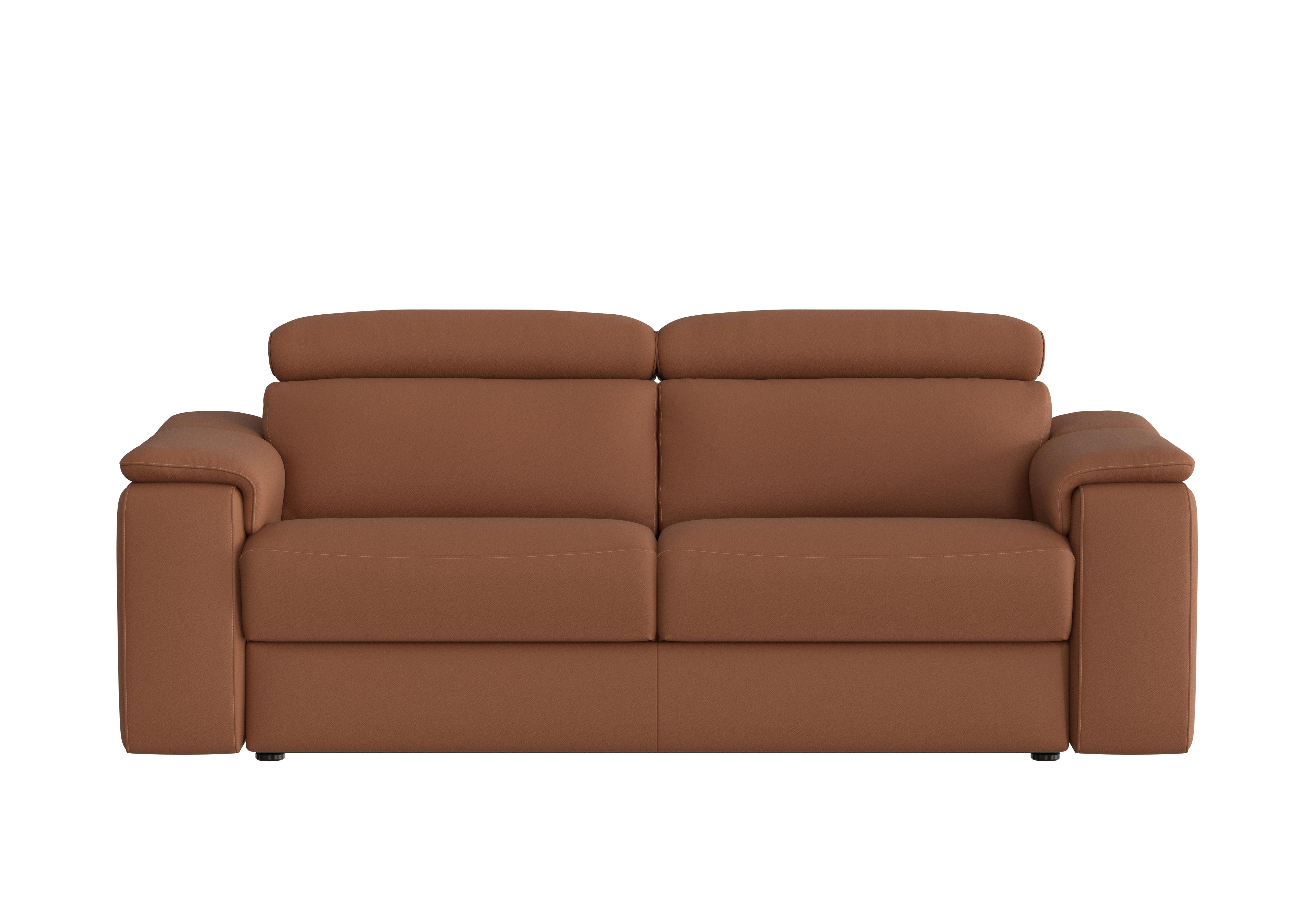 Davide 3 Seater Leather Sofa in 363 Torello Cognac on Furniture Village