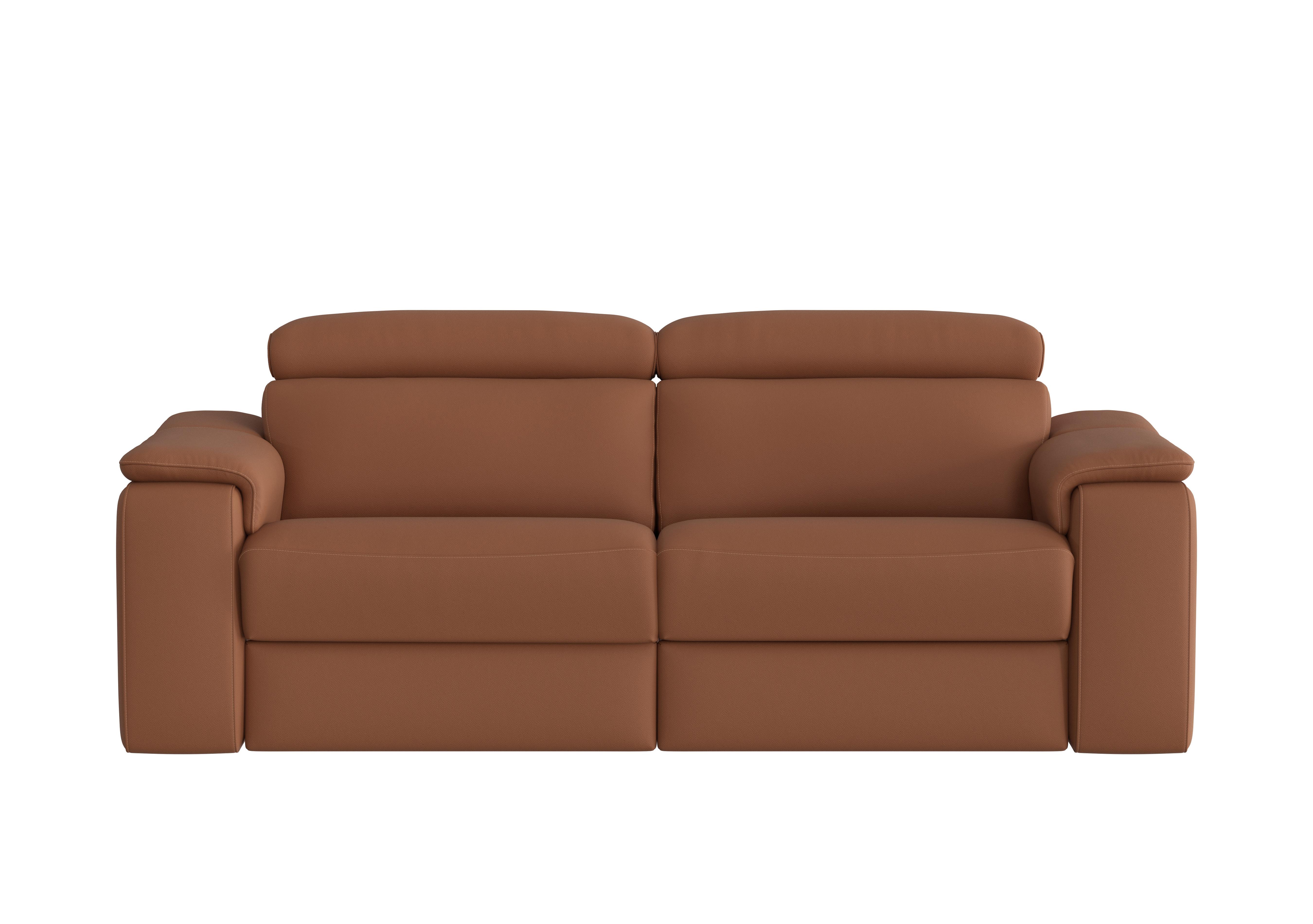 Davide 3 Seater Leather Sofa in 363 Torello Cognac on Furniture Village
