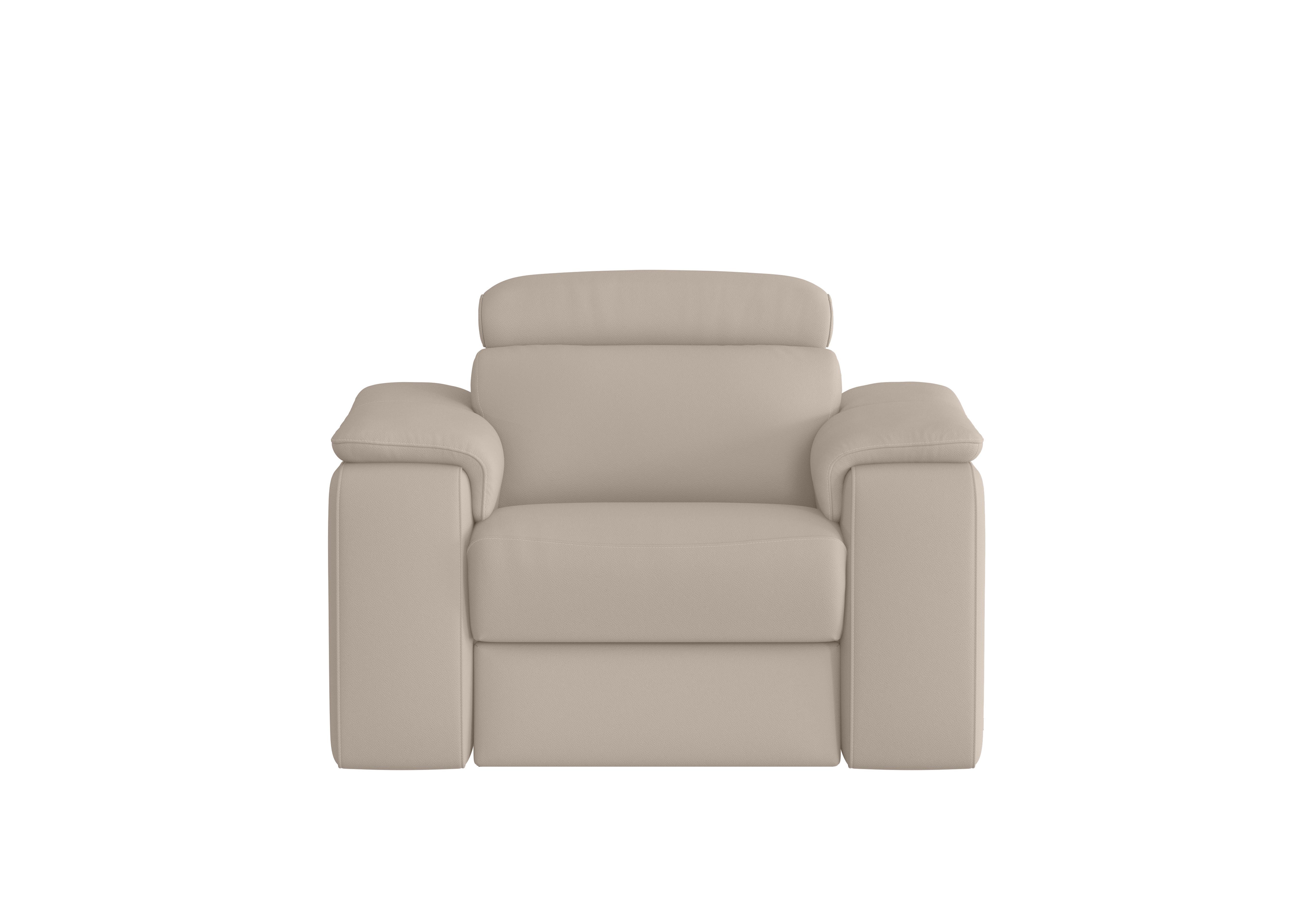 Davide Leather Armchair in 2156 Botero Crema on Furniture Village