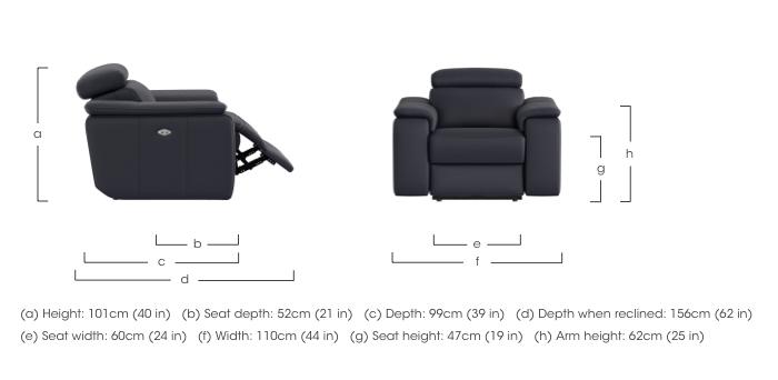 Davide Leather Armchair in  on Furniture Village