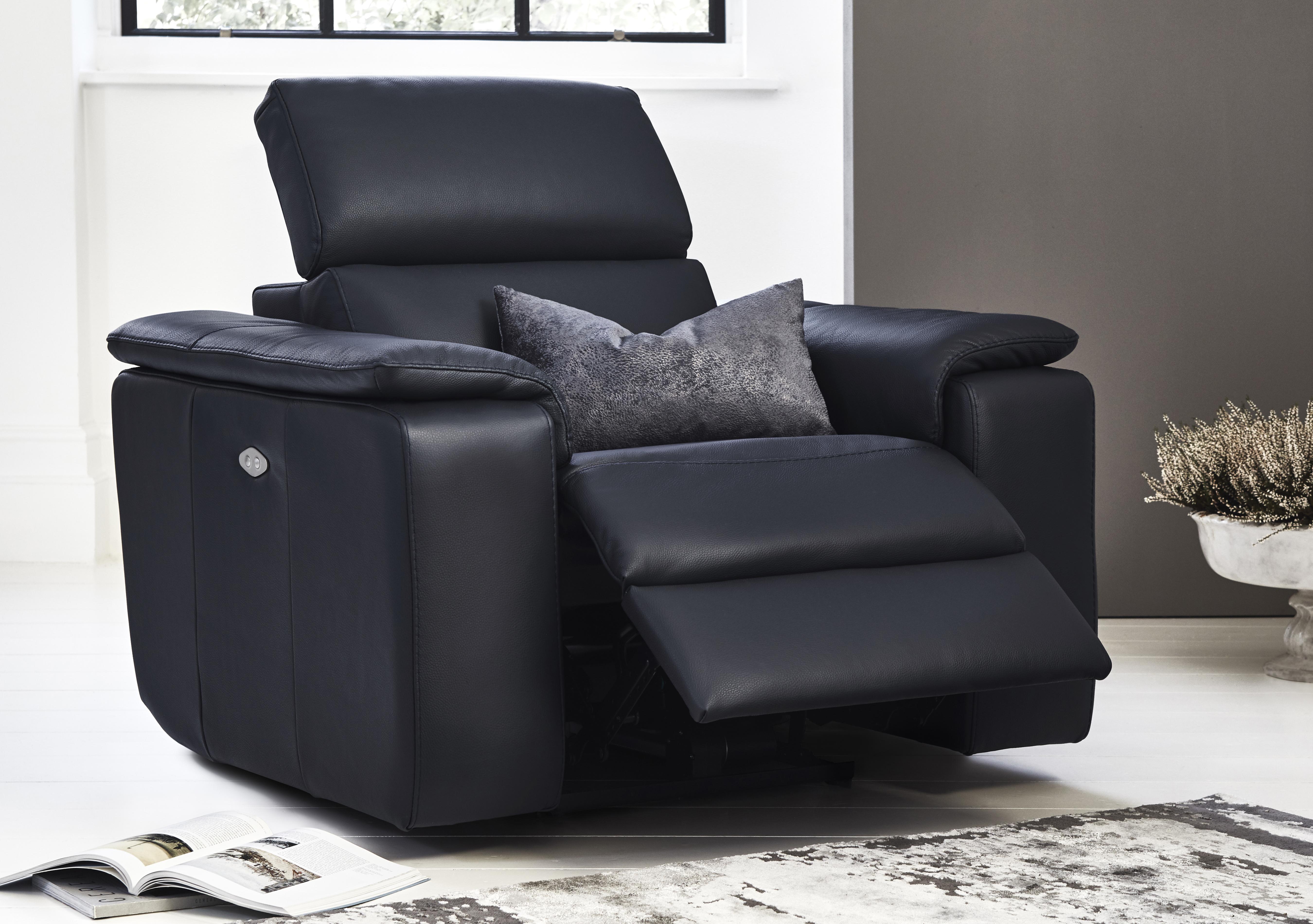 Davide Leather Armchair in  on Furniture Village