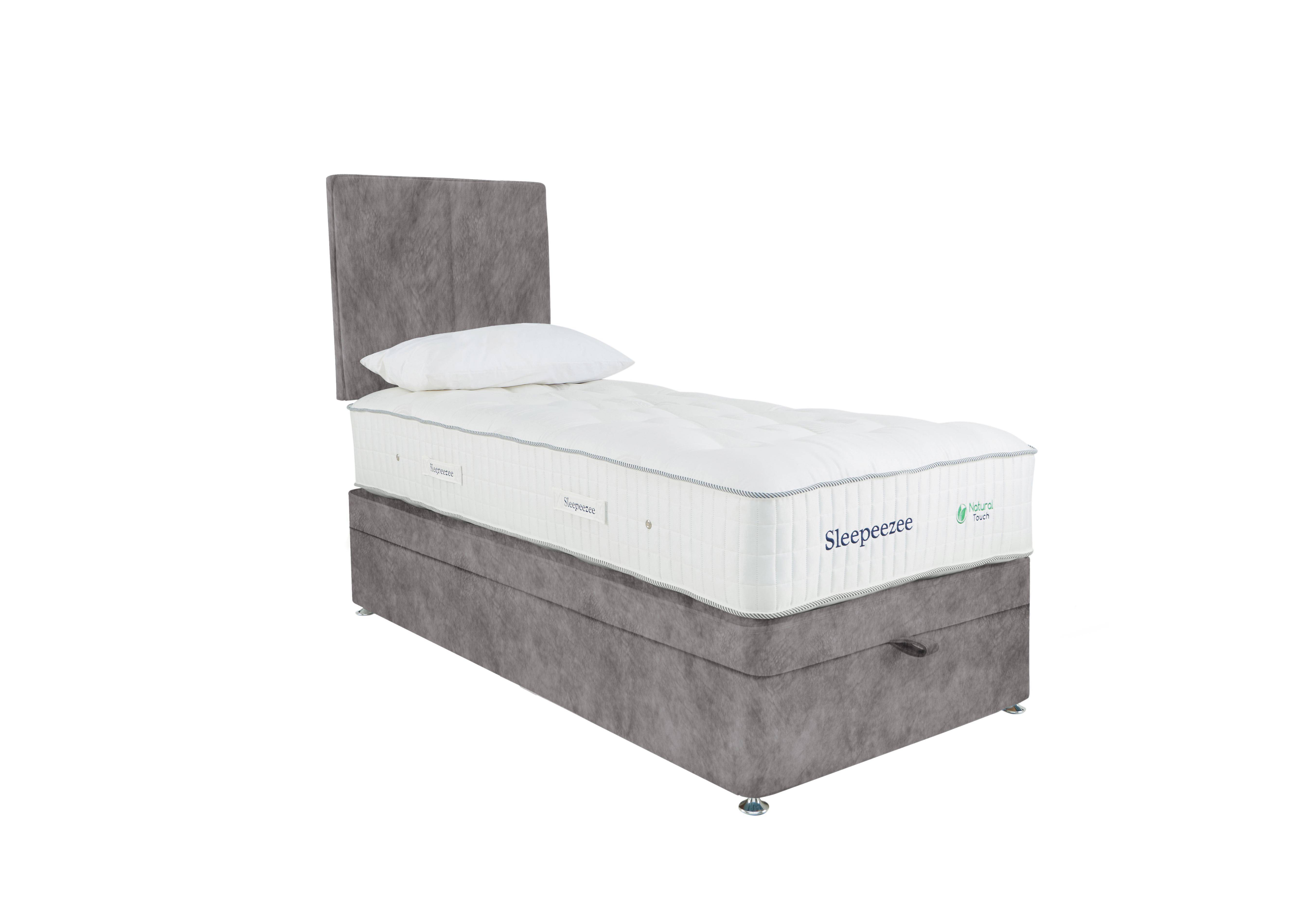 Natural Touch 3000 End Ottoman Divan Set in Dapple Silver on Furniture Village