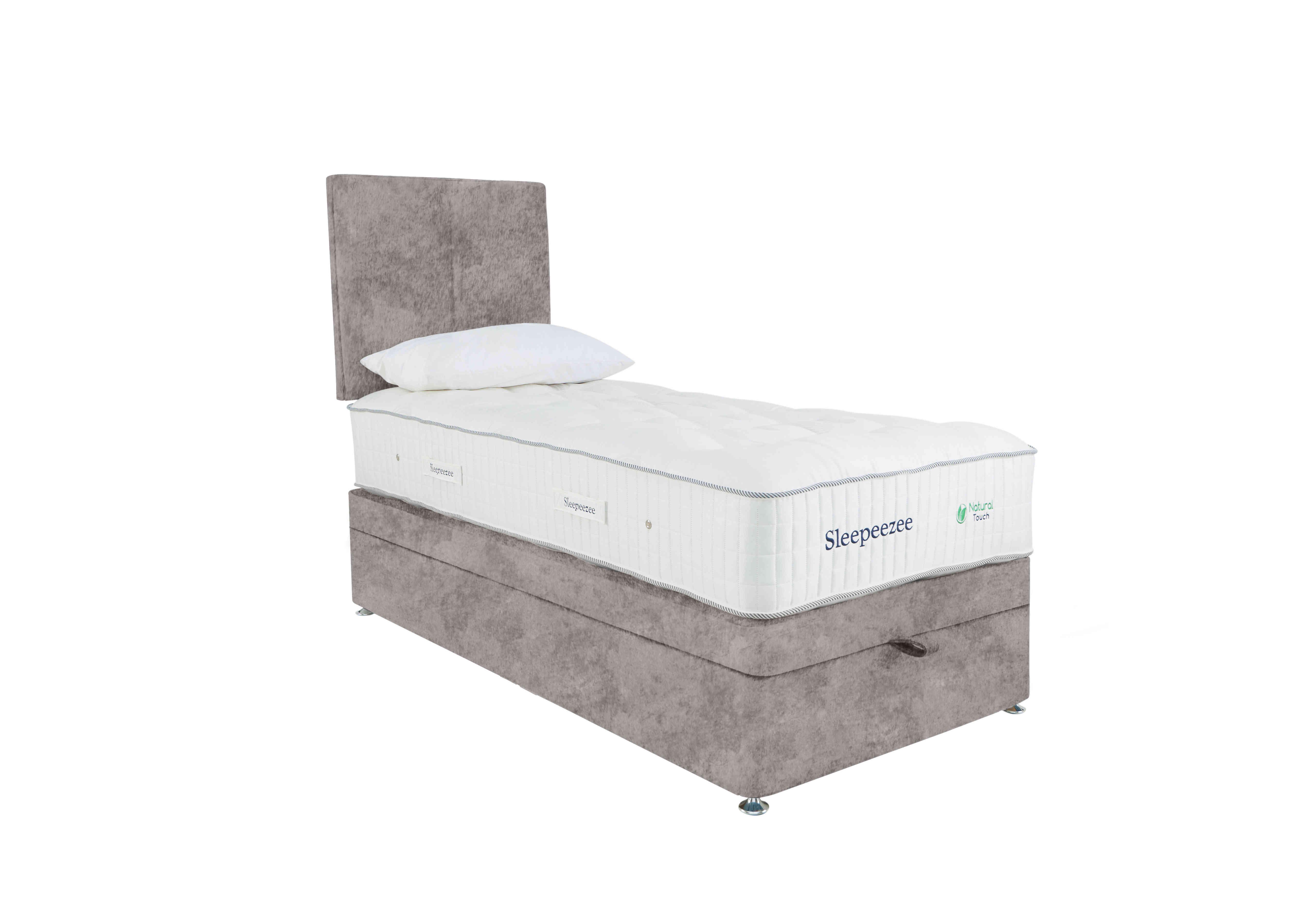 Natural Touch 3000 End Ottoman Divan Set in Daytona Silver on Furniture Village