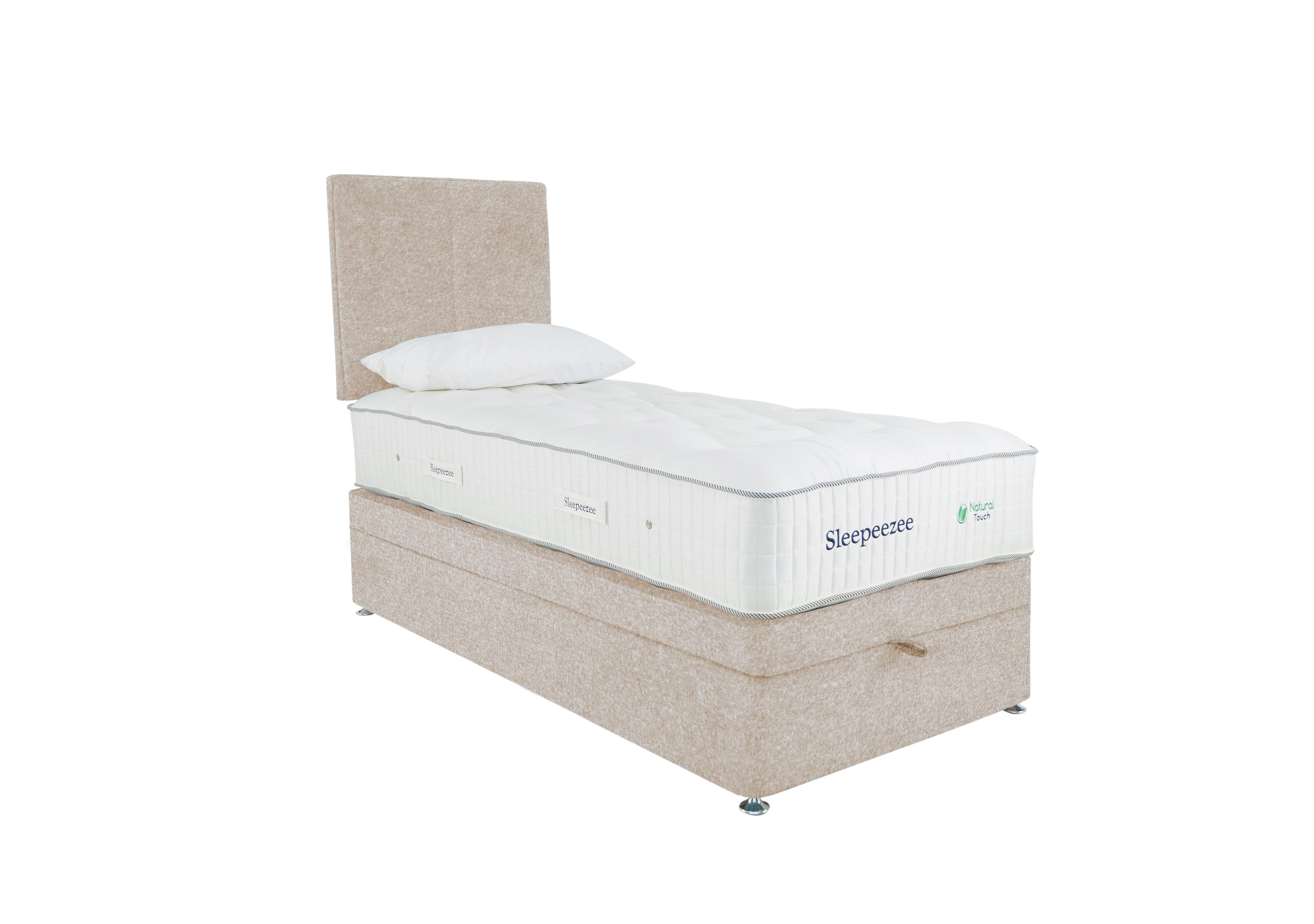 Natural Touch 3000 End Ottoman Divan Set in Tweed 900 Cream on Furniture Village