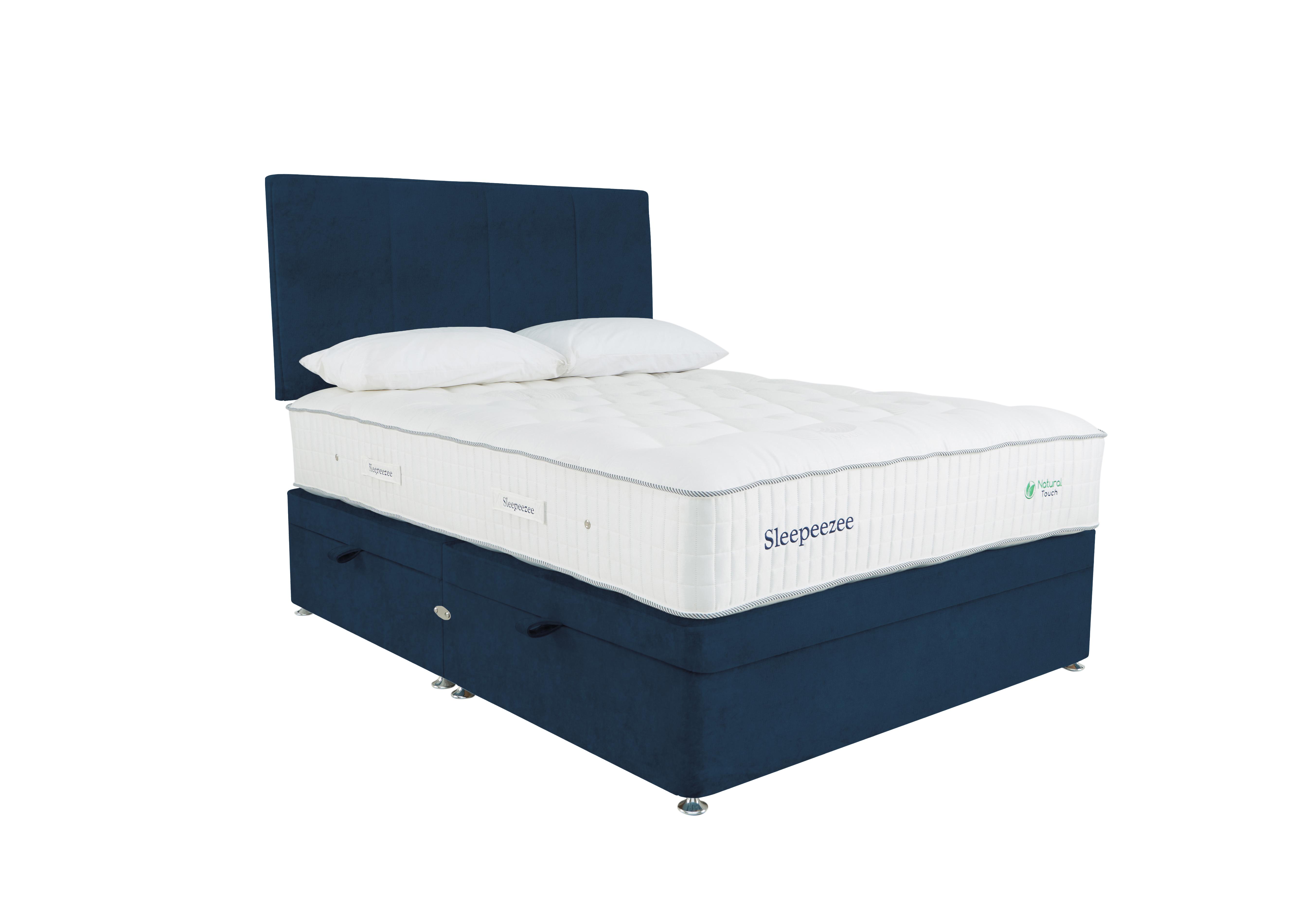 Natural Touch 3000 Side Ottoman Divan Set in Plush Navy on Furniture Village