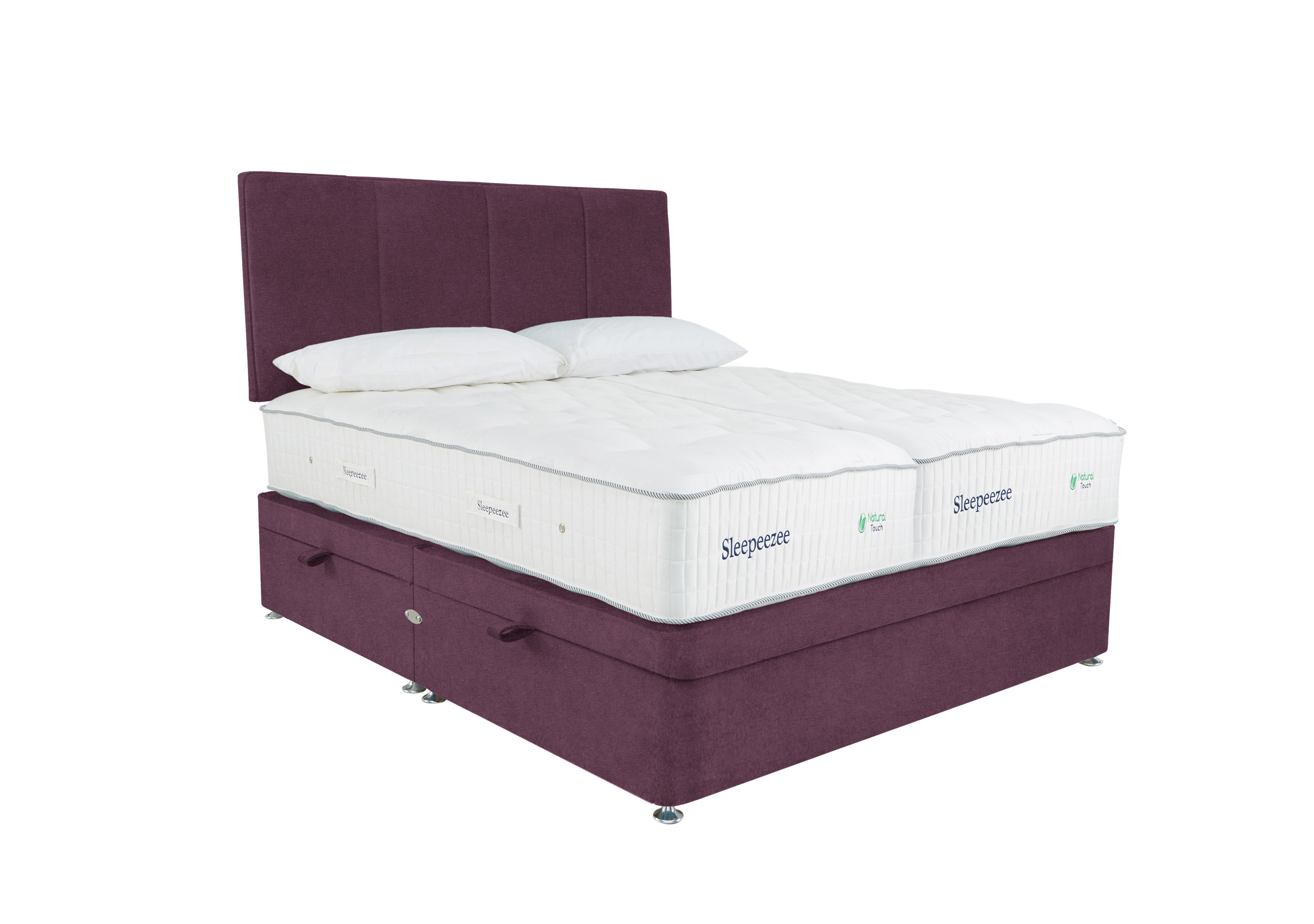 Natural Touch 3000 Zip and Link Side Ottoman Divan Set in Weave Heather on Furniture Village