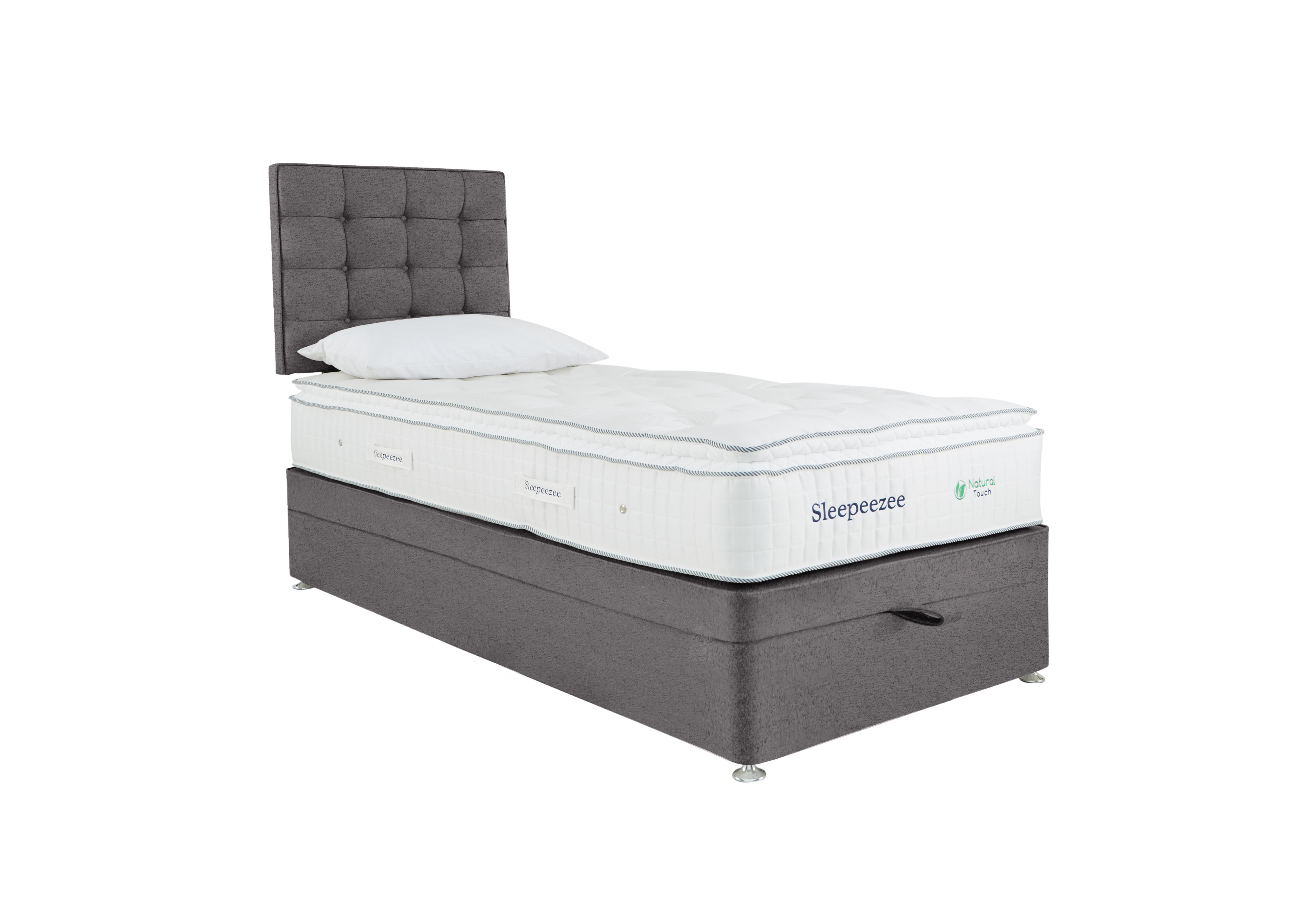 Natural Touch 2000 Pillowtop End Ottoman Divan Set in Weave Americano on Furniture Village