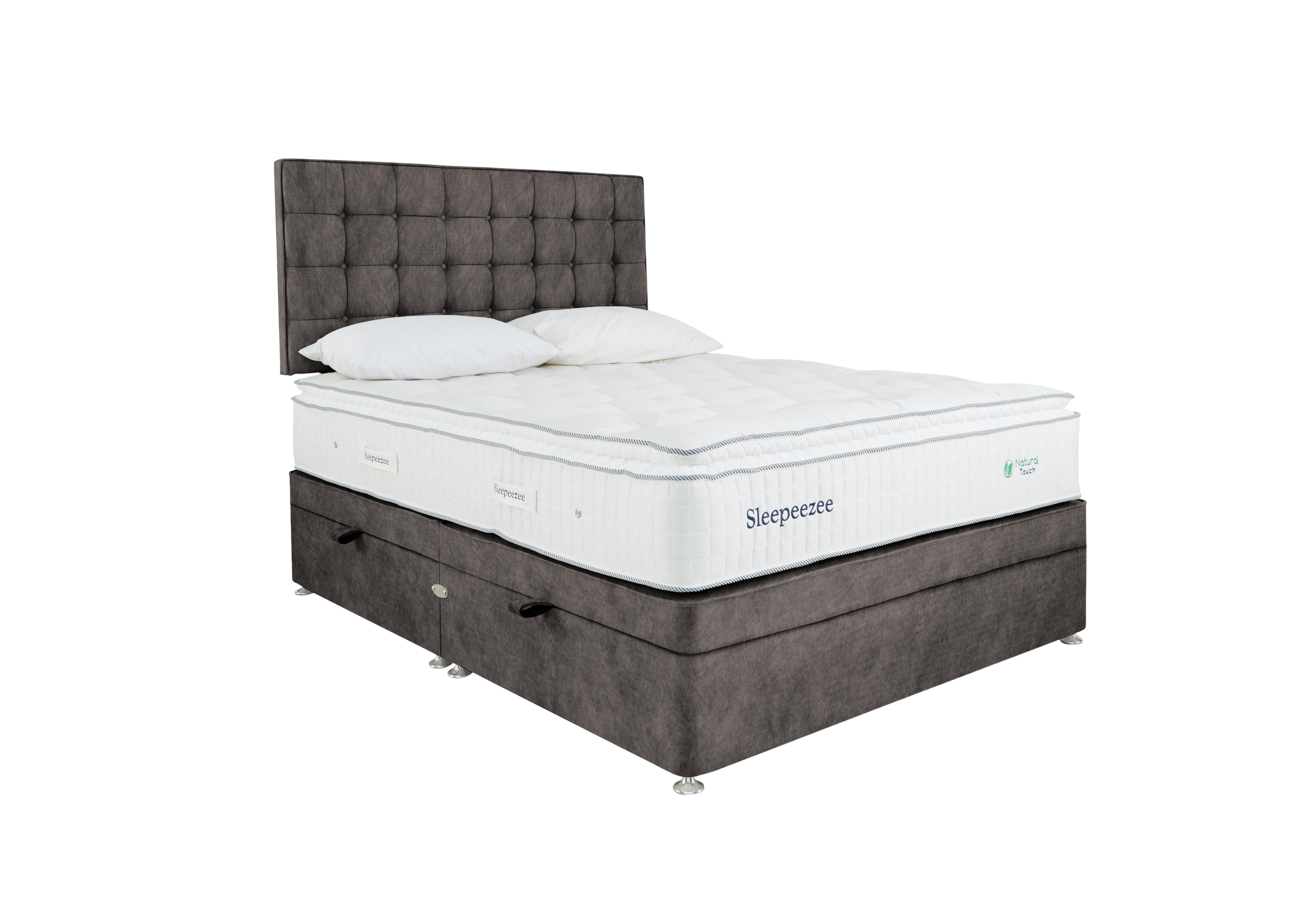 Natural Touch 2000 Pillowtop Side Ottoman Divan Set in Dapple Mink on Furniture Village