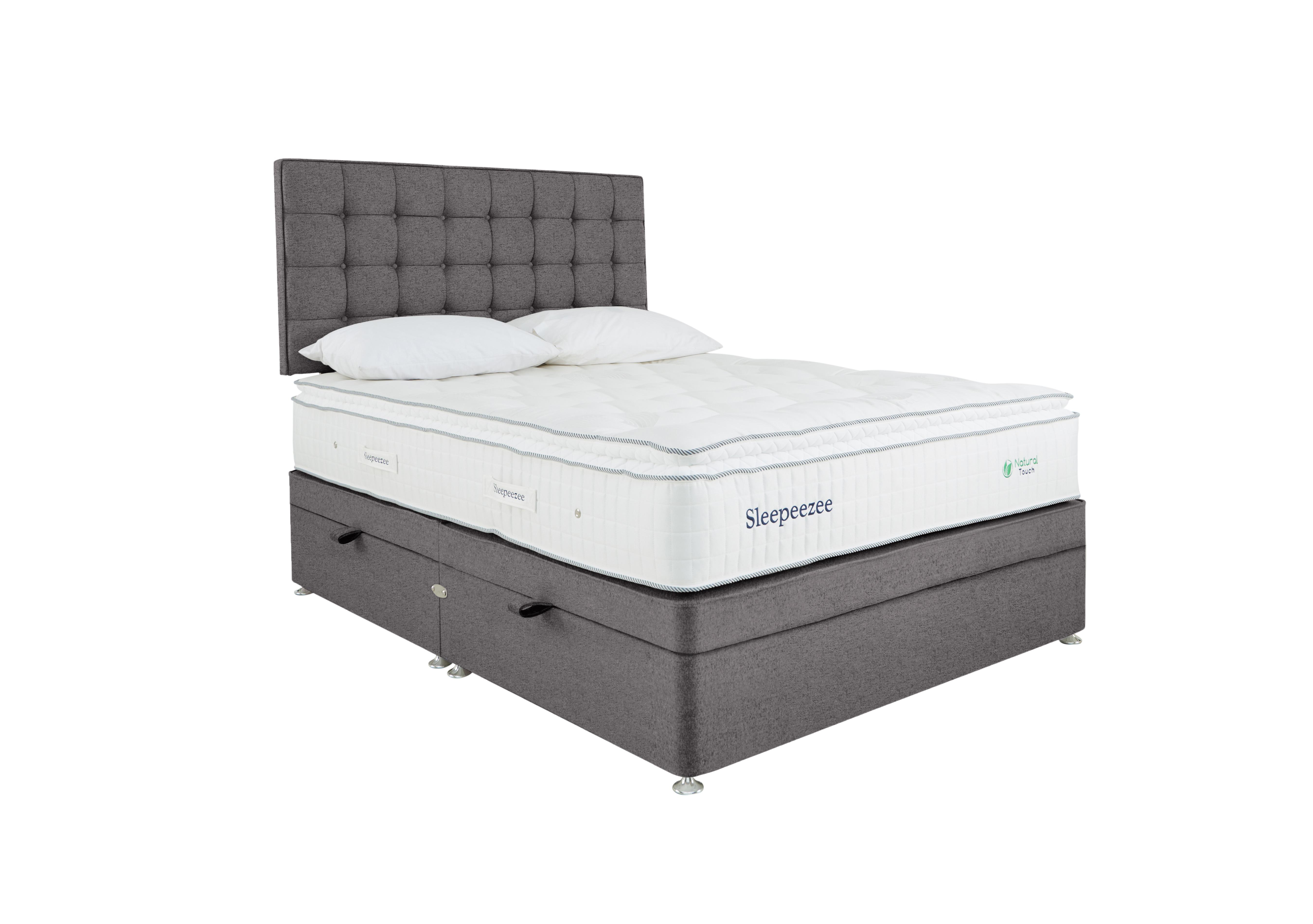 Natural Touch 2000 Pillowtop Side Ottoman Divan Set in Weave Americano on Furniture Village