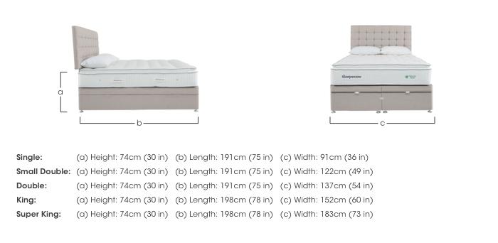 Natural Touch 3000 Pillowtop End Ottoman Divan Set in  on Furniture Village