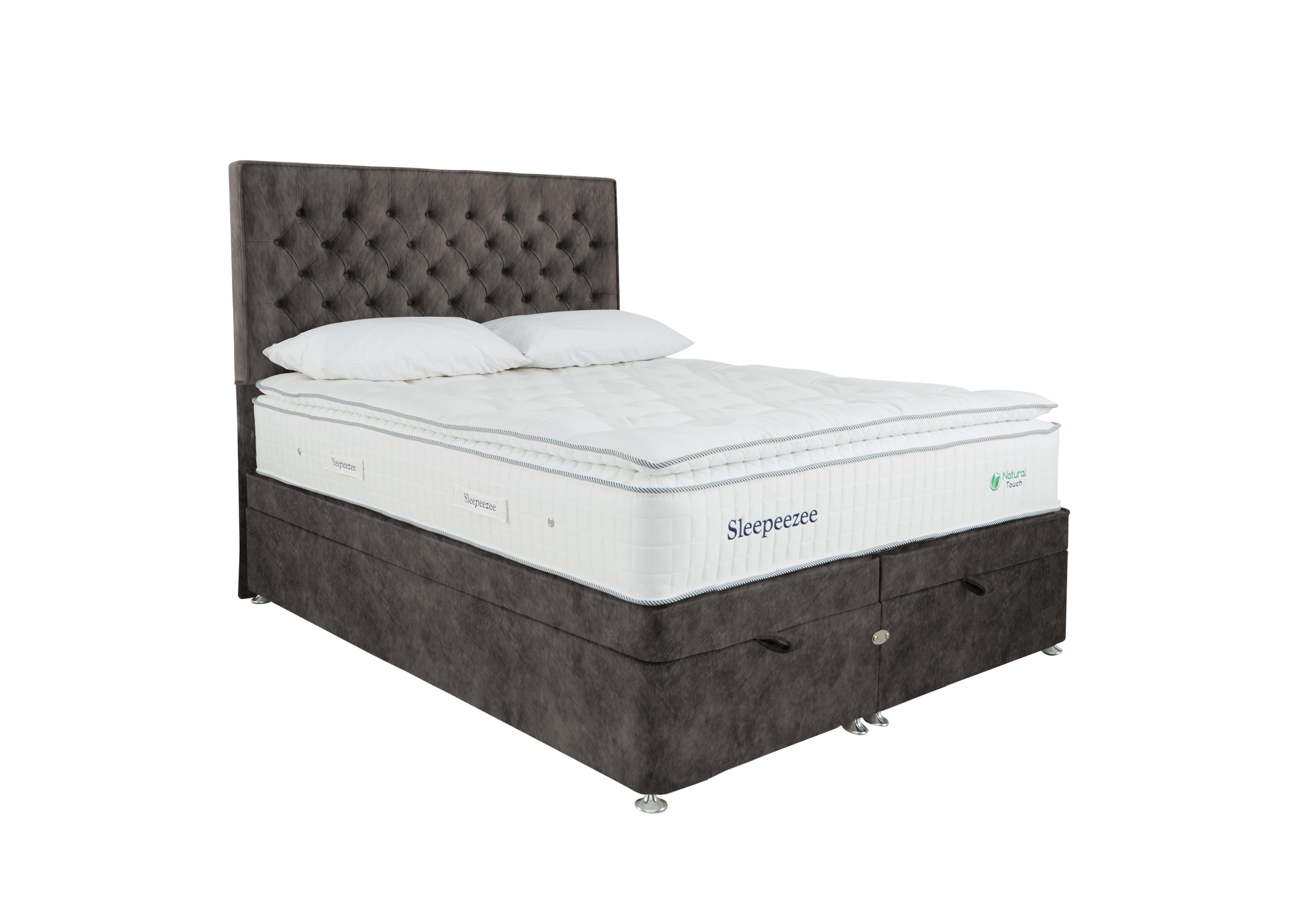 Natural Touch 3000 Pillowtop End Ottoman Divan Set in Dapple Mink on Furniture Village