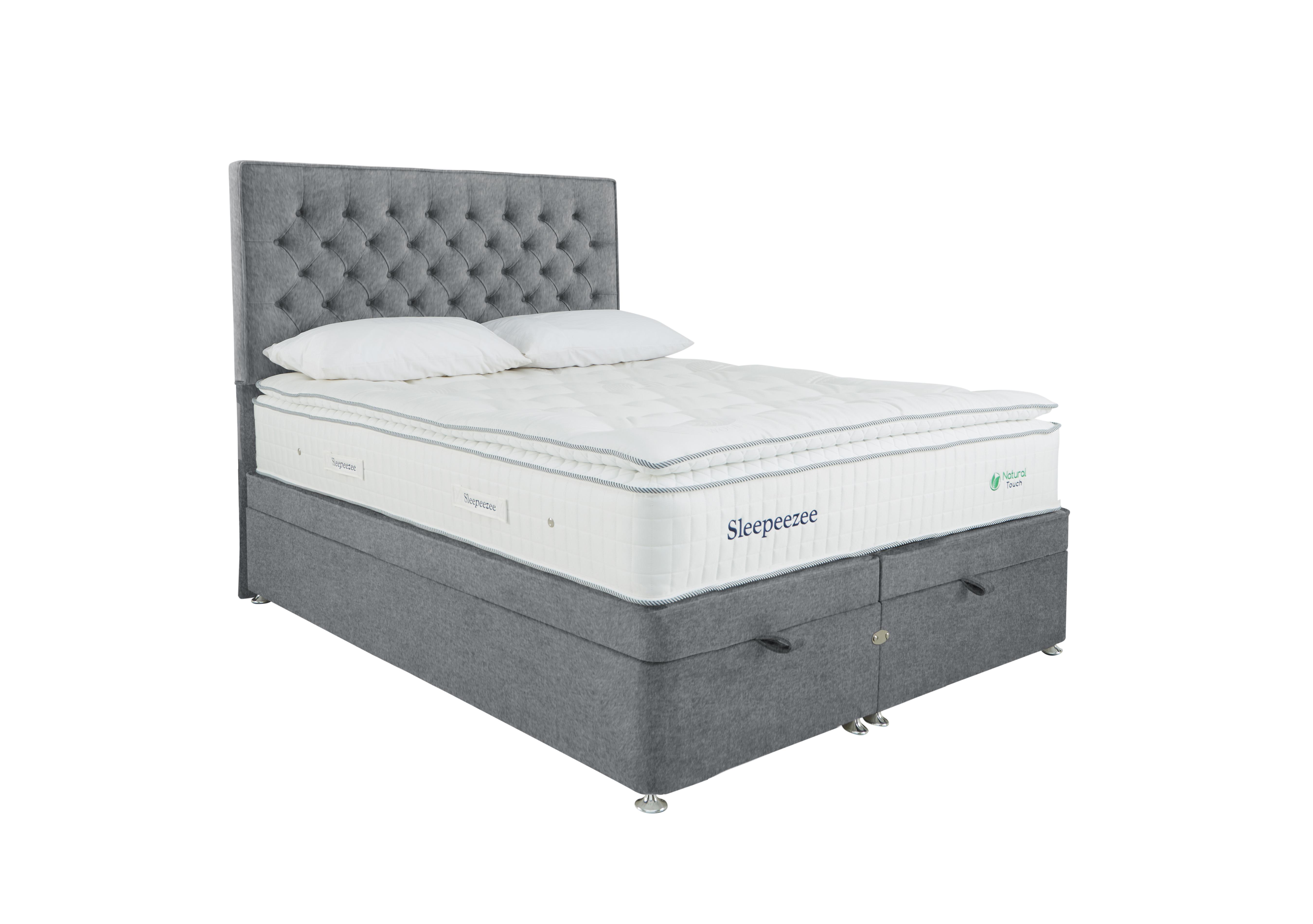 Natural Touch 3000 Pillowtop End Ottoman Divan Set in Joshua Ash on Furniture Village
