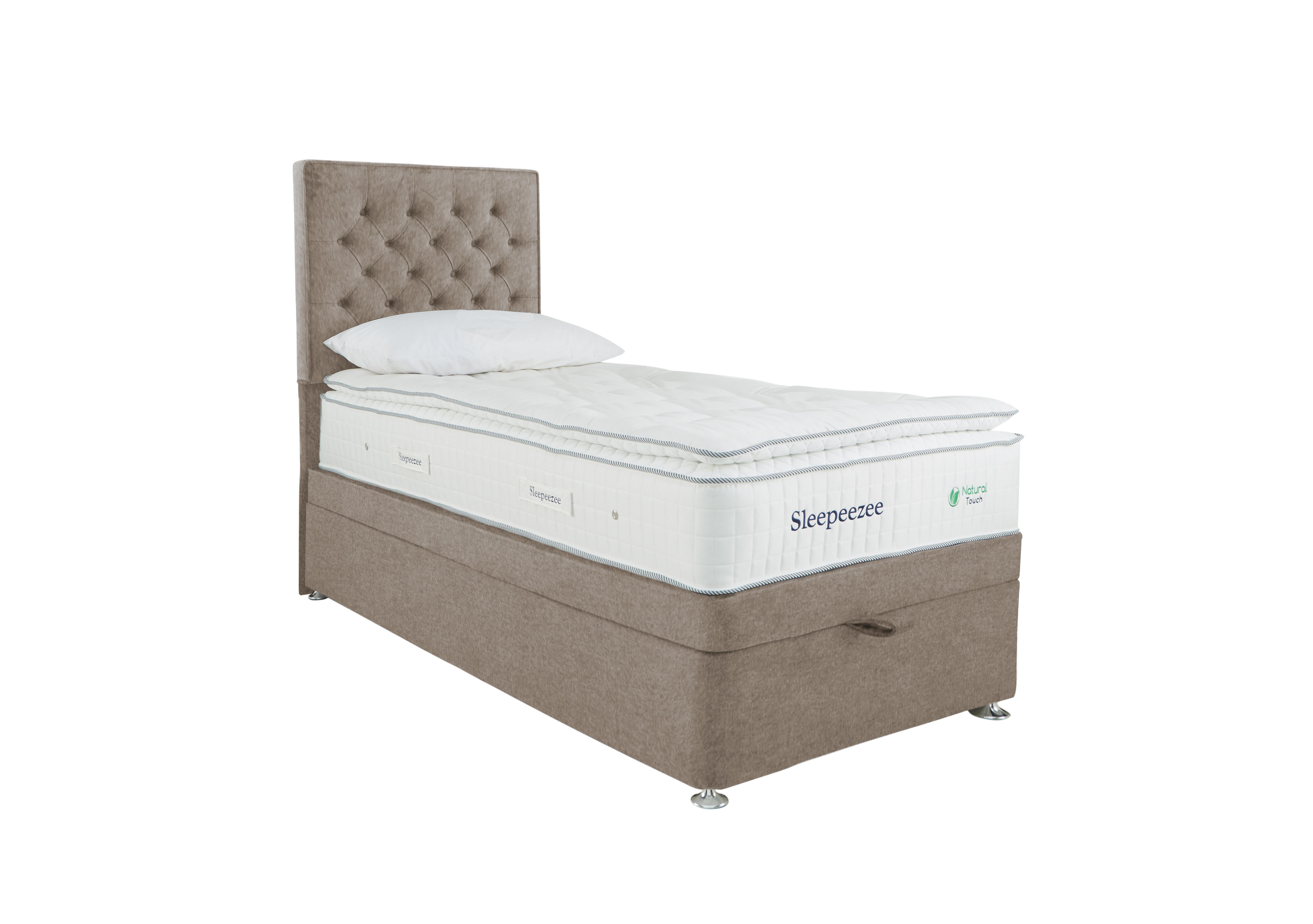 Natural Touch 3000 Pillowtop End Ottoman Divan Set in Joshua Latte on Furniture Village