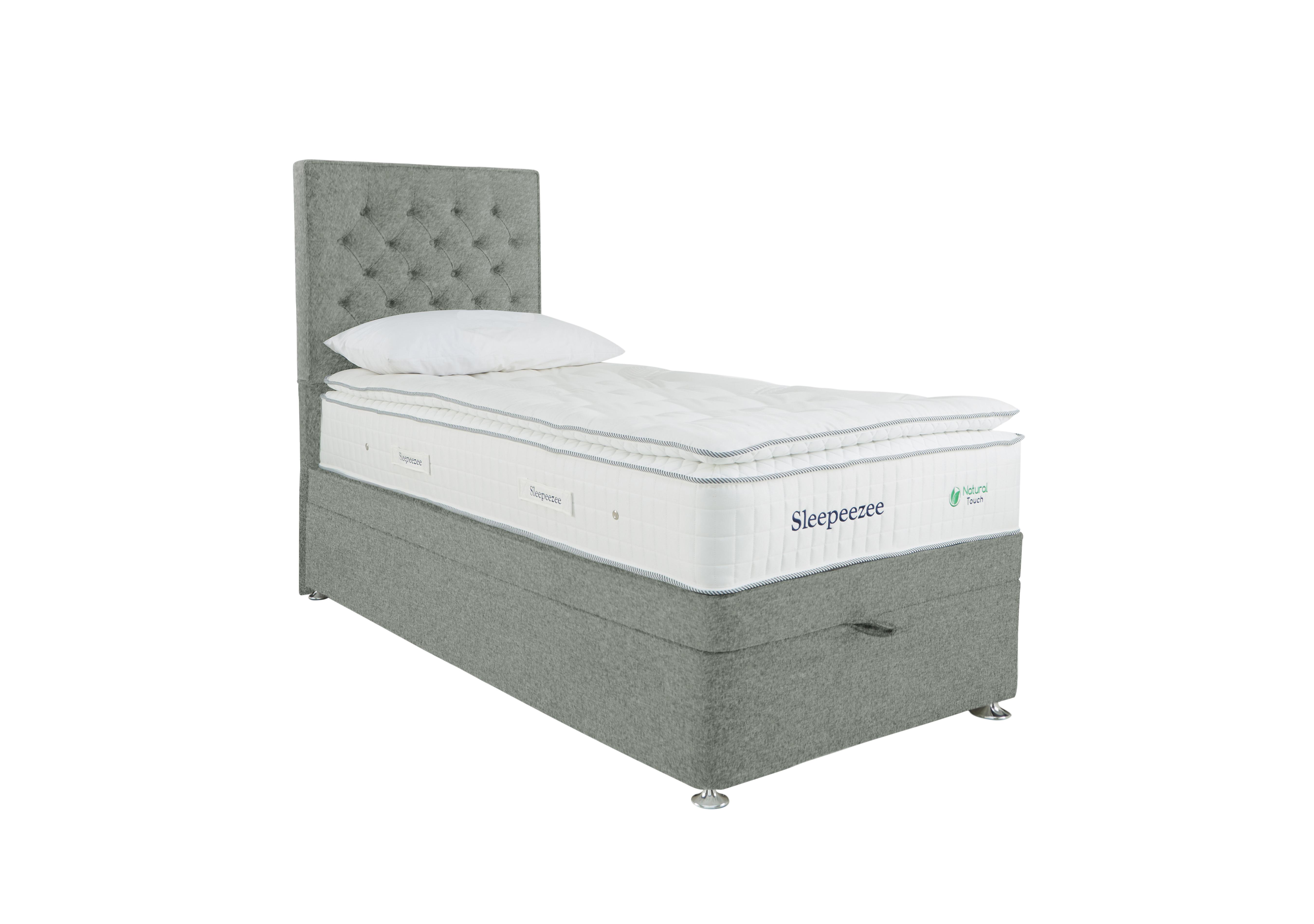 Natural Touch 3000 Pillowtop End Ottoman Divan Set in Tweed 600 Mint on Furniture Village