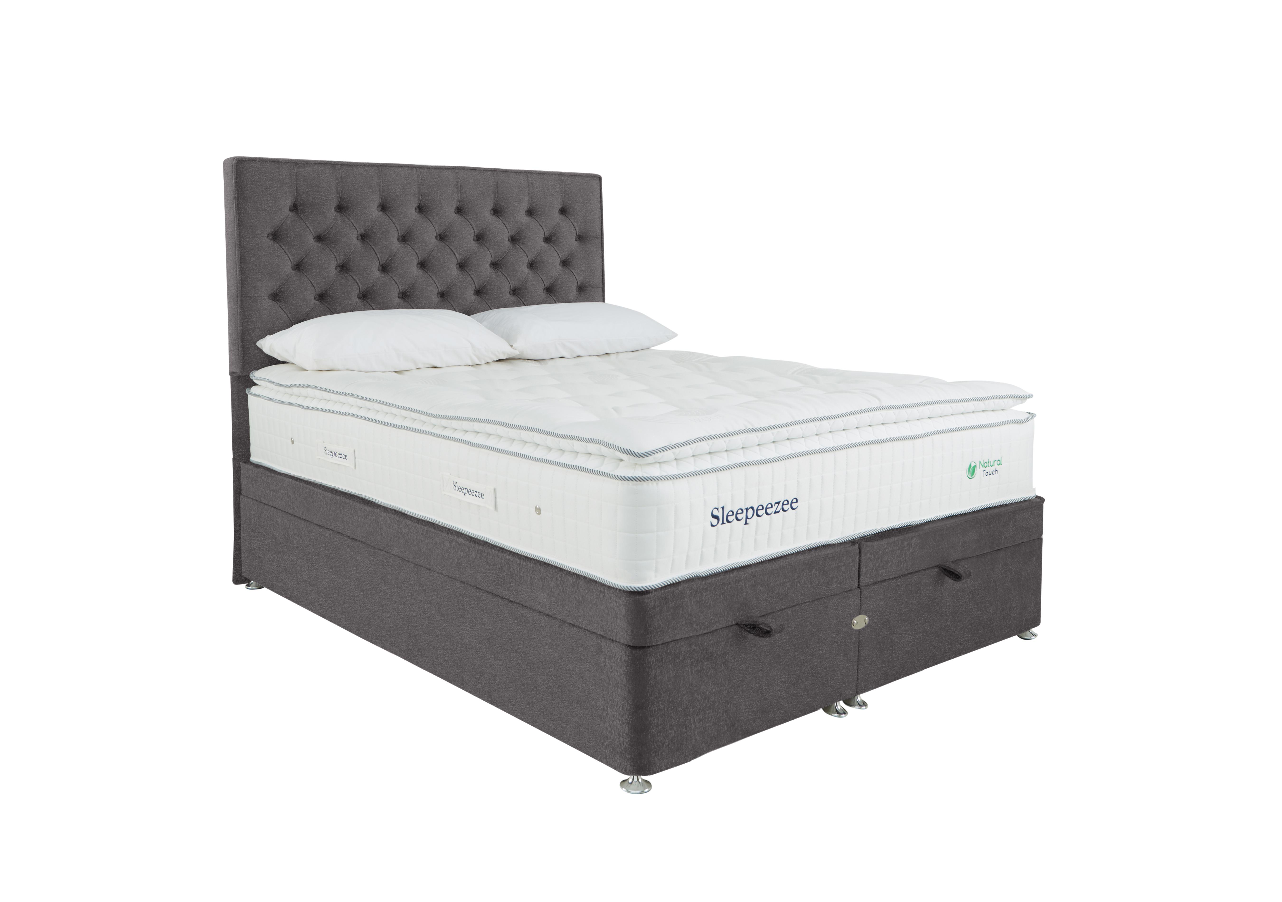 Natural Touch 3000 Pillowtop End Ottoman Divan Set in Weave Americano on Furniture Village