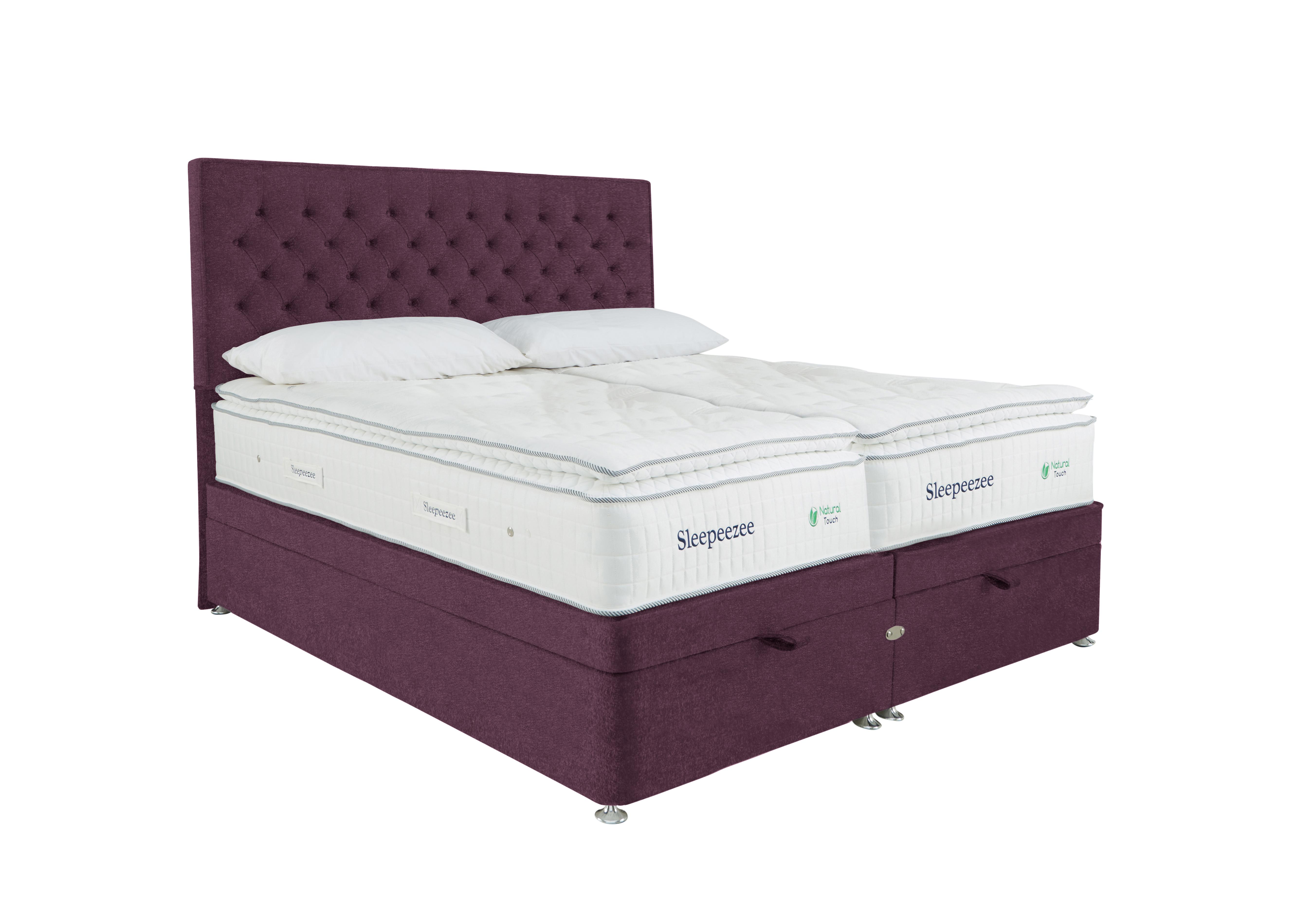 Natural Touch 3000 Pillowtop Zip and Link End Ottoman Divan Set in Weave Heather on Furniture Village