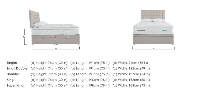 Natural Touch 3000 Pillowtop Side Ottoman Divan Set in  on Furniture Village