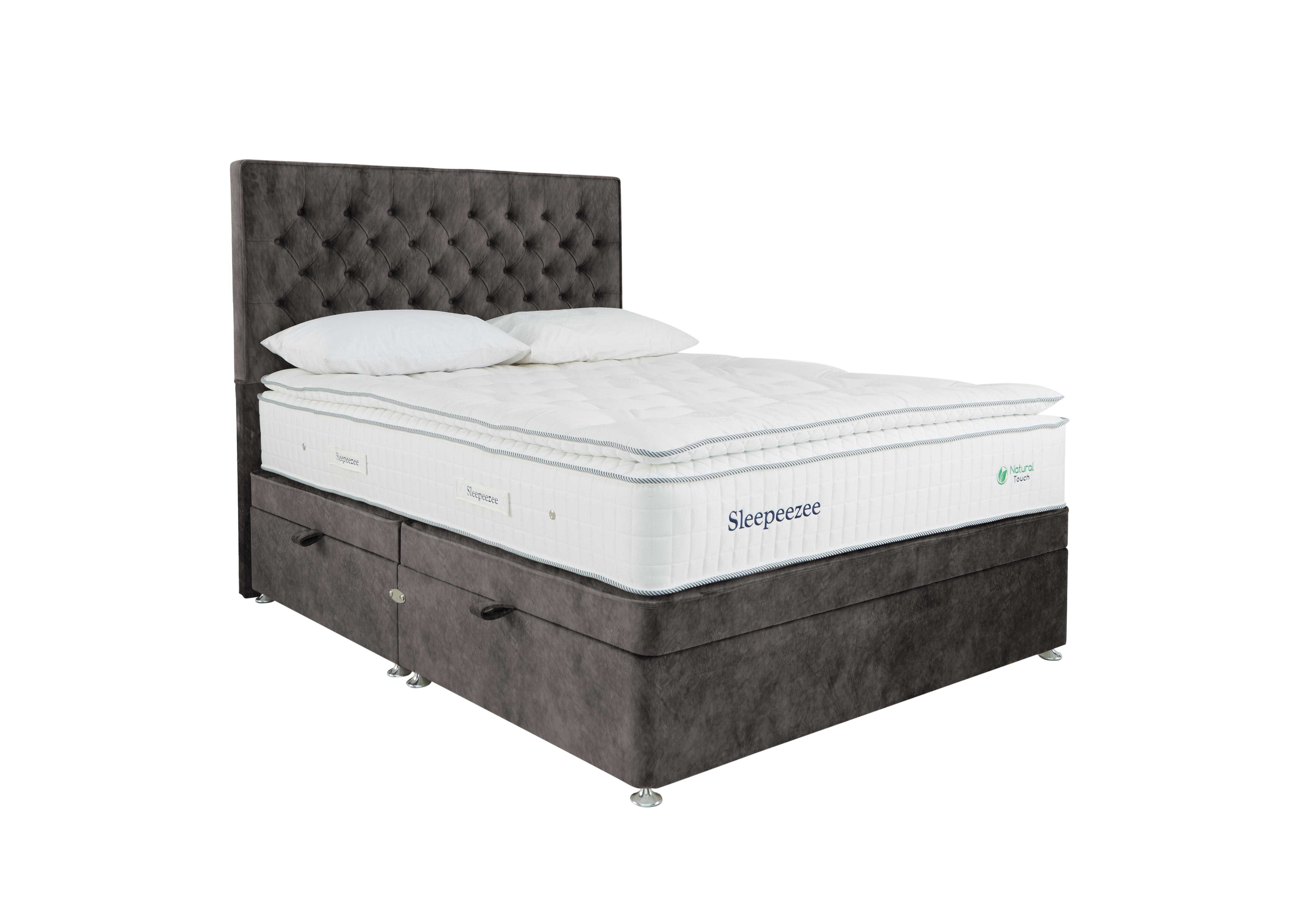 Natural Touch 3000 Pillowtop Side Ottoman Divan Set in Dapple Mink on Furniture Village