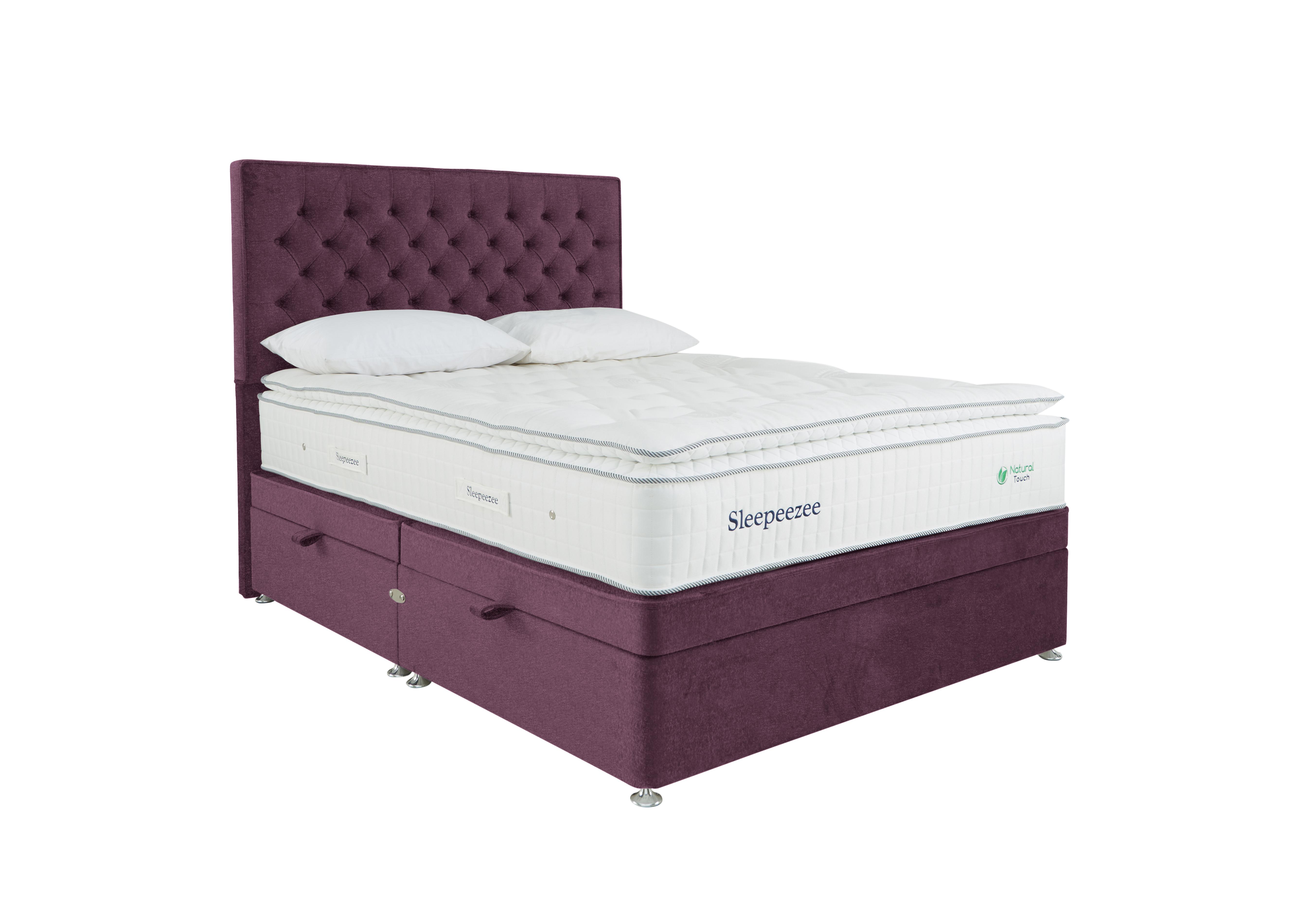 Natural Touch 3000 Pillowtop Side Ottoman Divan Set in Weave Heather on Furniture Village