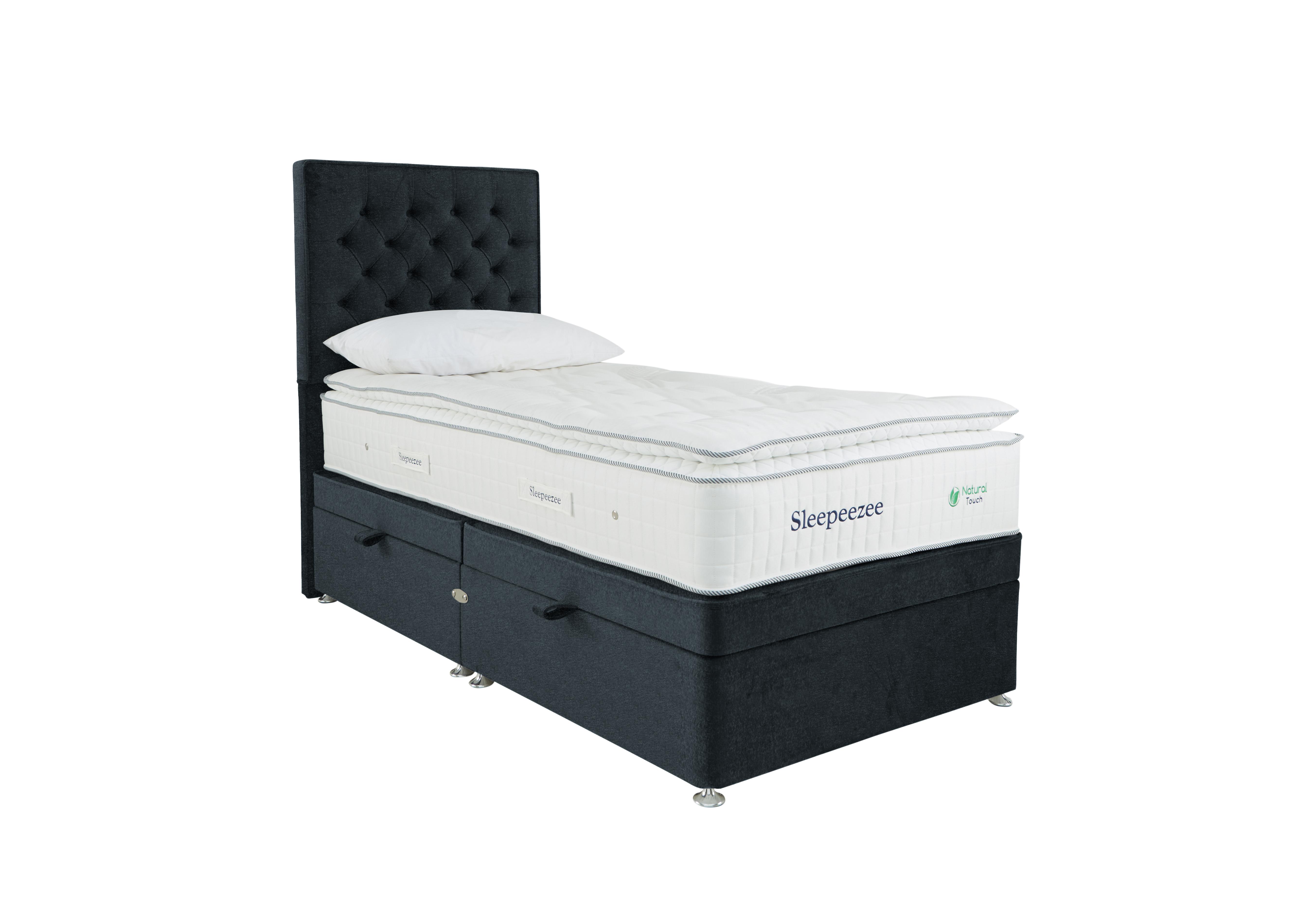 Natural Touch 3000 Pillowtop Side Ottoman Divan Set in Weave Noir on Furniture Village