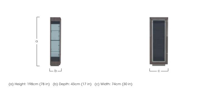 Palazzo 1 Door Curio Cabinet in  on Furniture Village