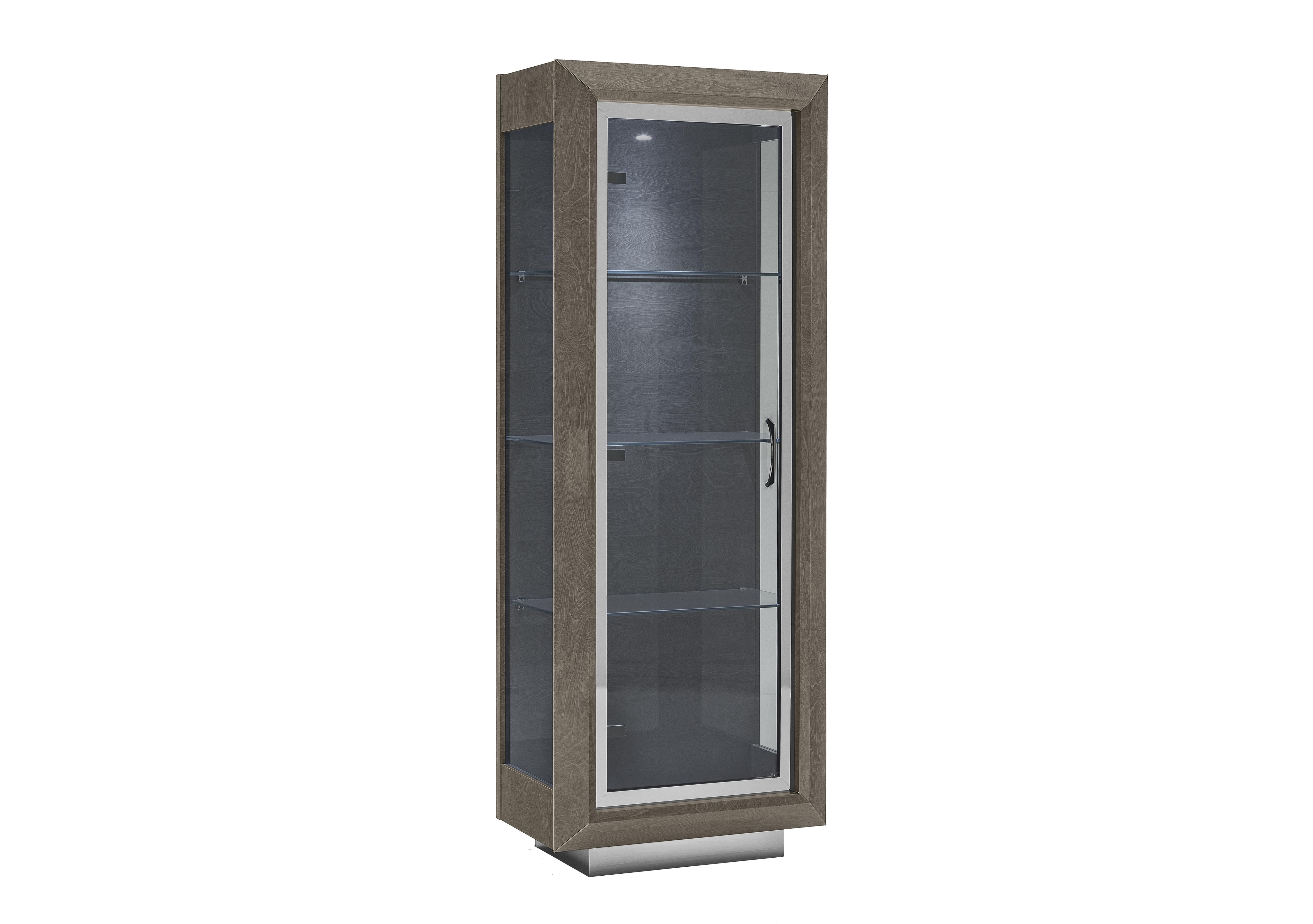 Palazzo 1 Door Curio Cabinet in Silver Birch on Furniture Village