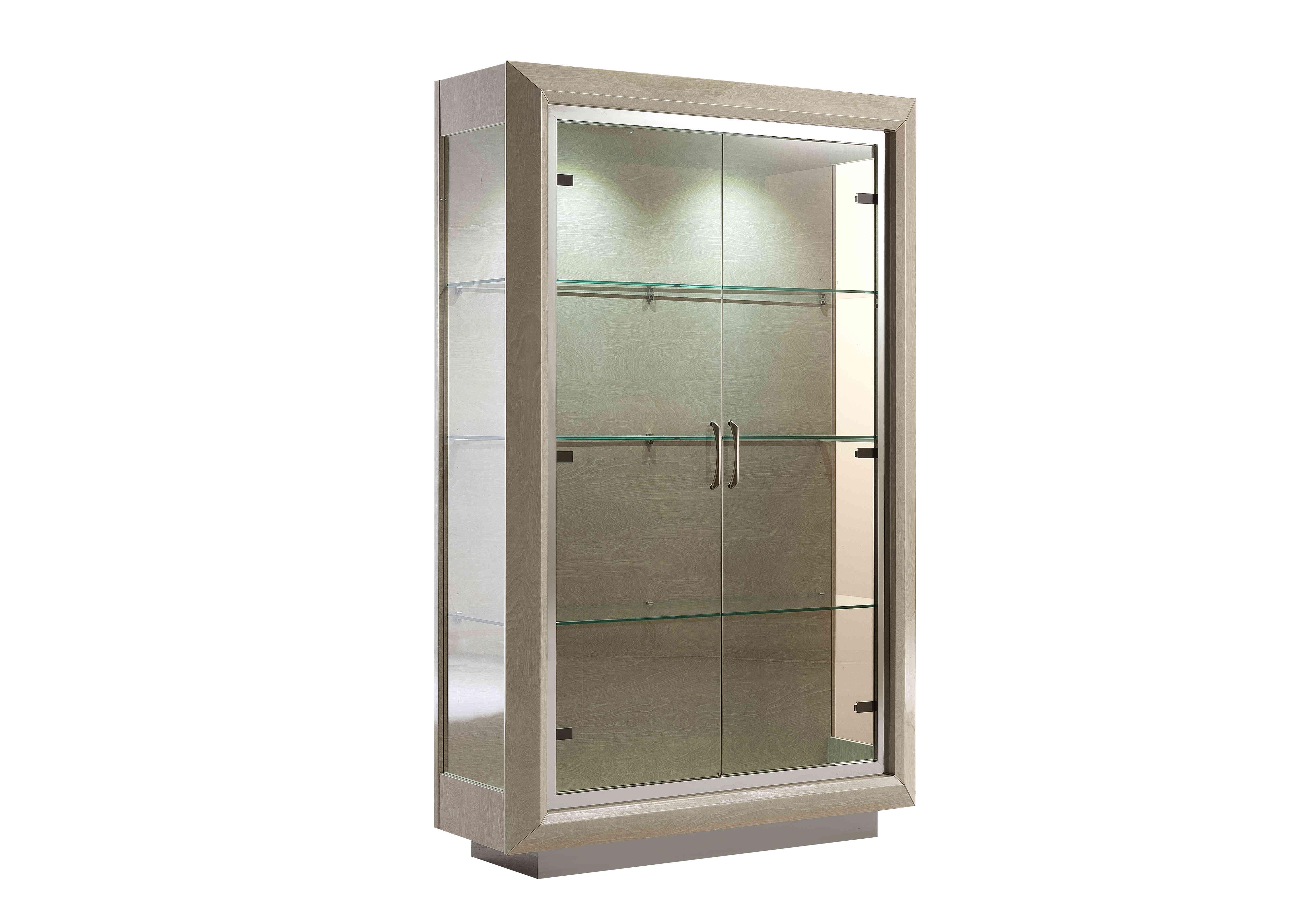 Palazzo 2 Door Curio Cabinet in Sand Birch on Furniture Village