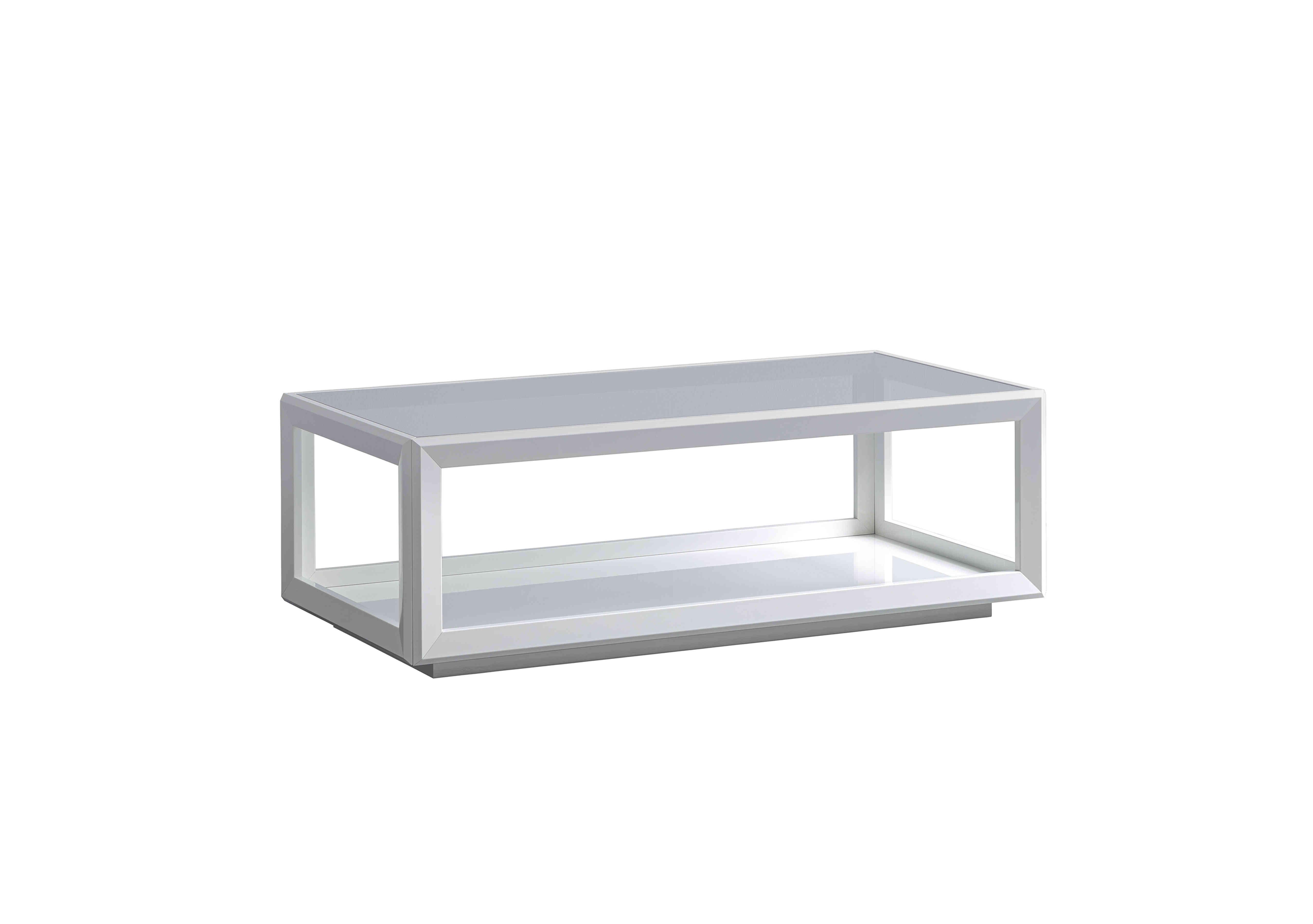 Palazzo Rectangular Coffee Table in Glossy White on Furniture Village