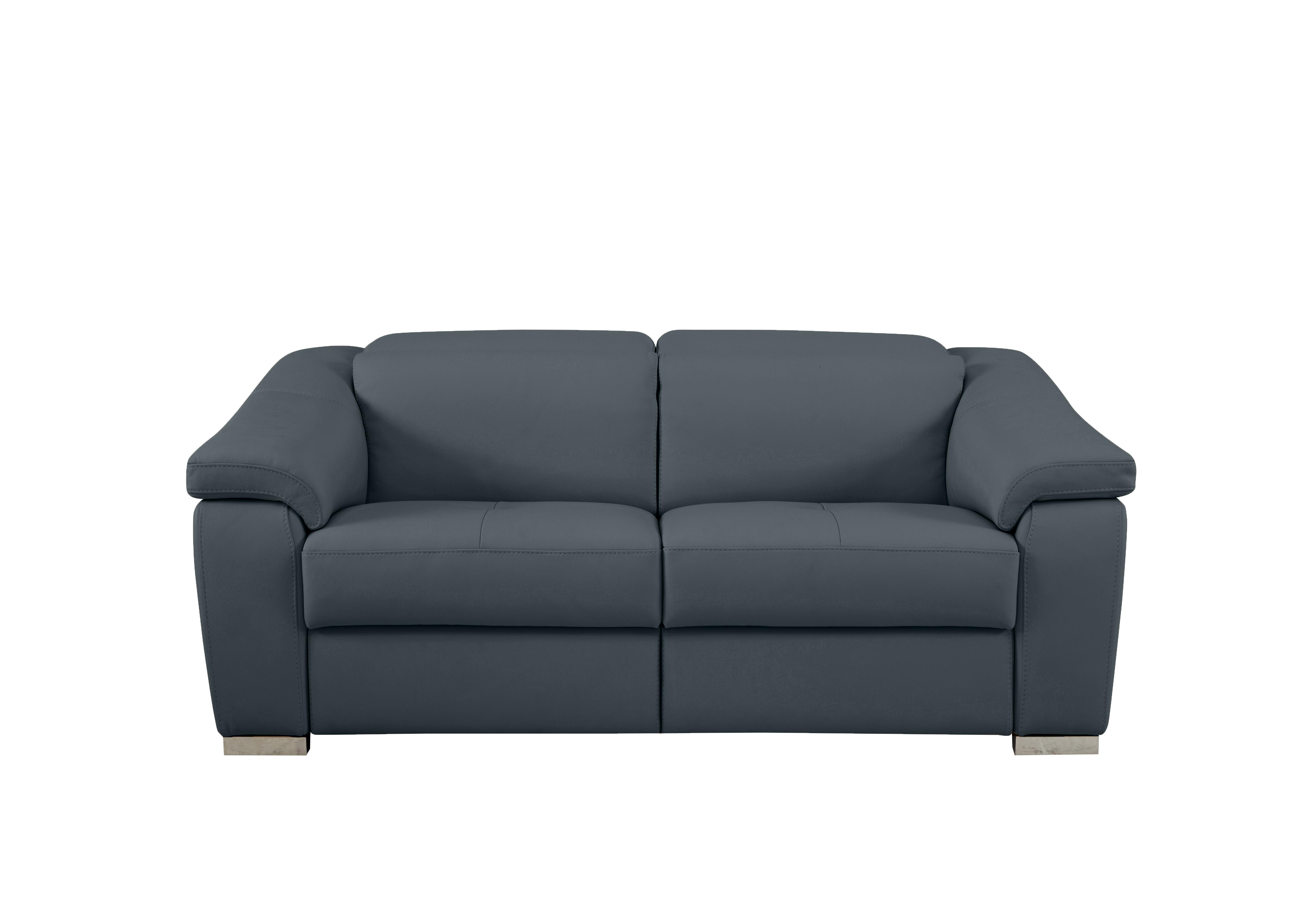 Galileo Leather 2 Seater Sofa in Botero Ottanio 2155 Ch on Furniture Village