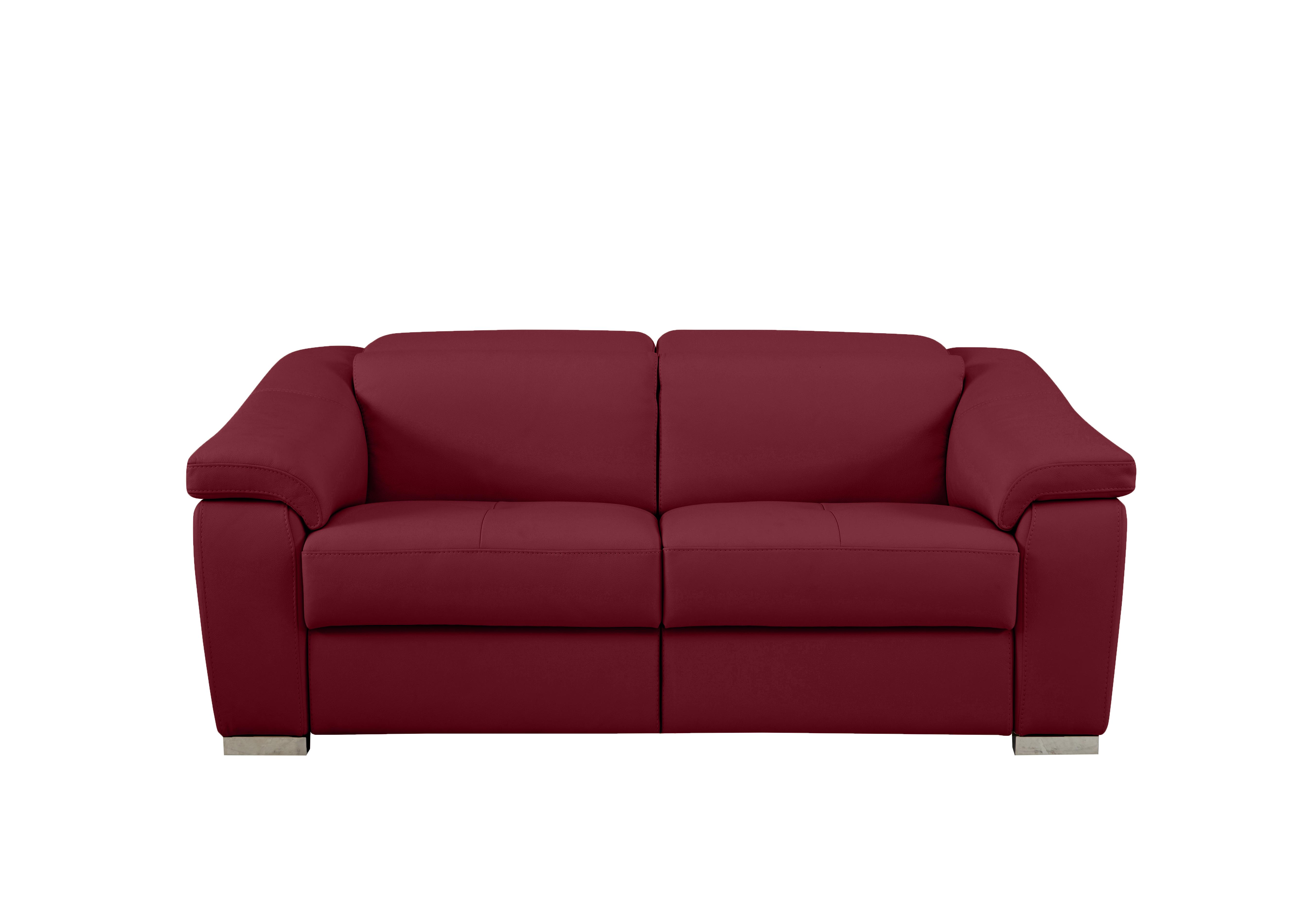 Galileo 2 Seater Leather Sofa in Dali Bordeaux 1521 Ch on Furniture Village