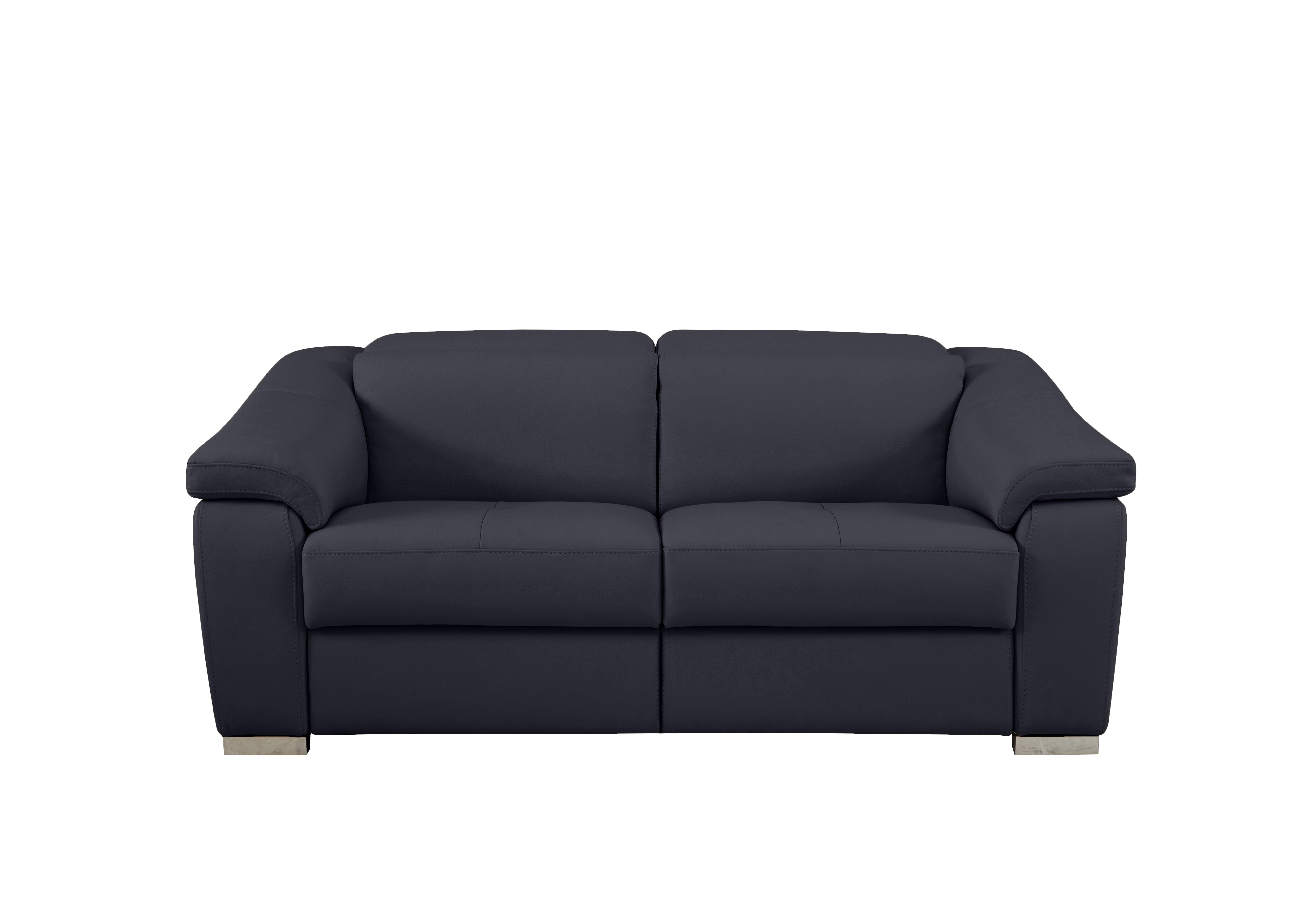 Galileo 2 Seater Leather Sofa in Torello Blu 81 Ch on Furniture Village