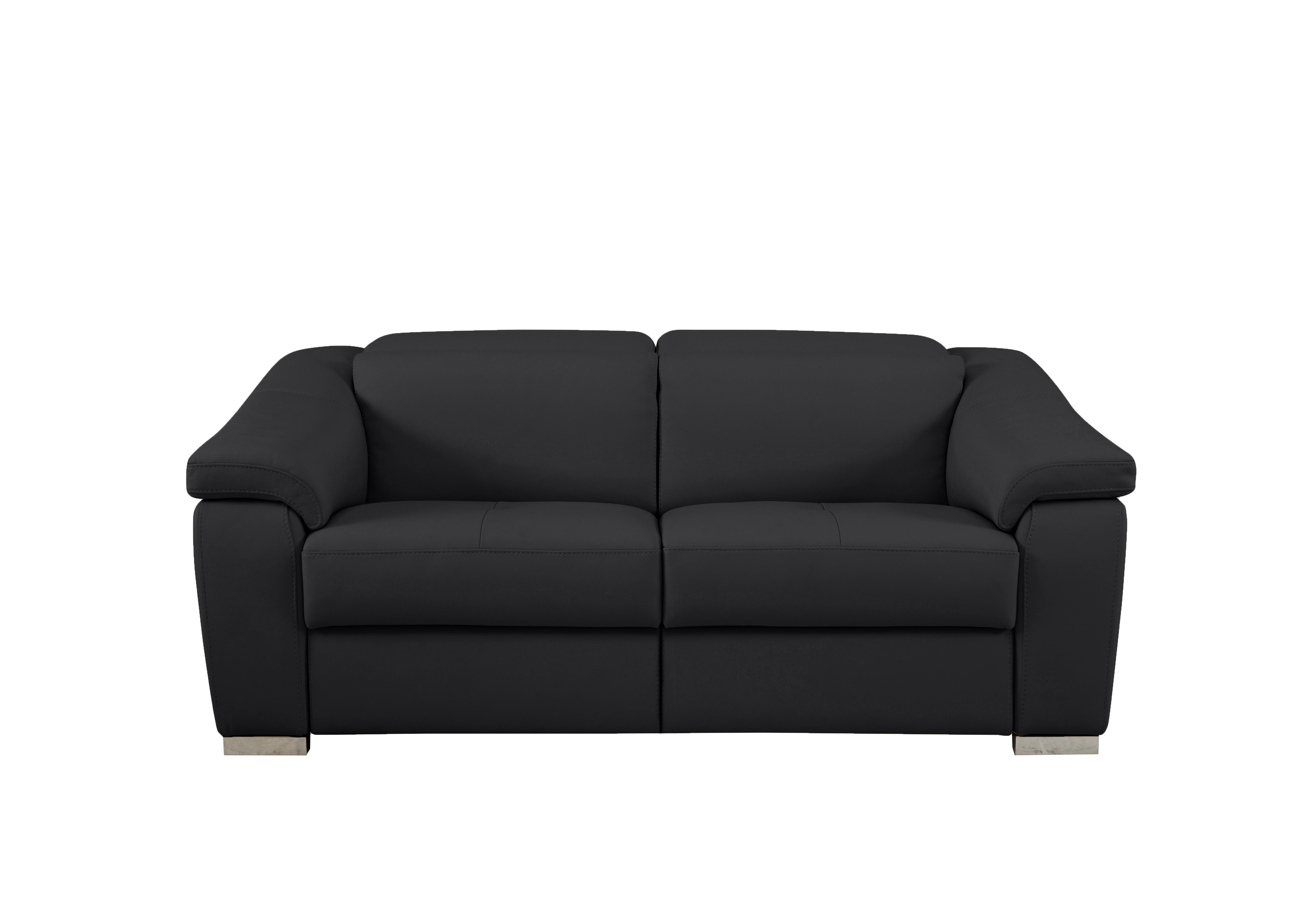 Galileo 2 Seater Leather Sofa in Torello Nero 71 Ch on Furniture Village