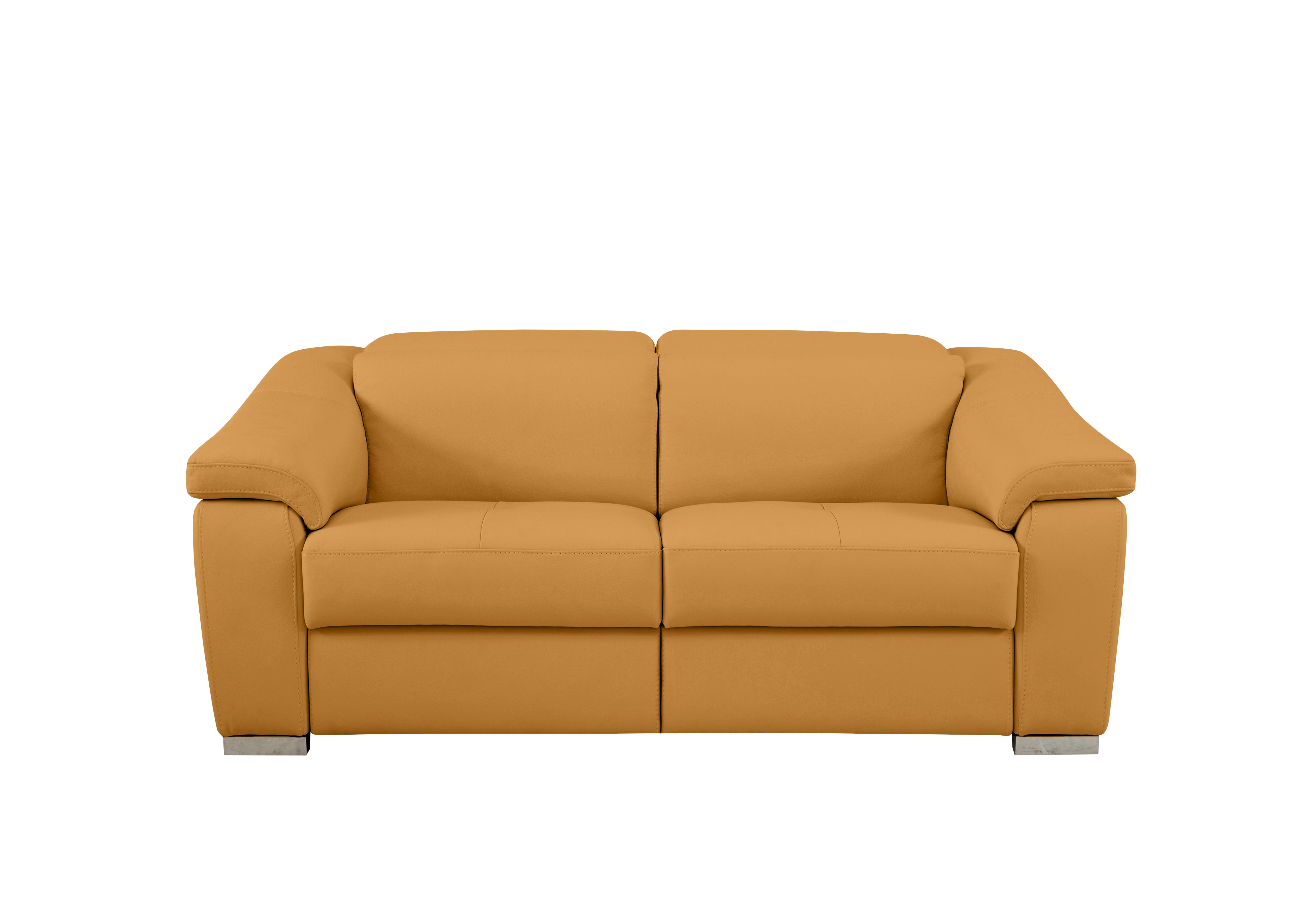 Galileo 2 Seater Leather Sofa in Torello Senape 355 Ch on Furniture Village