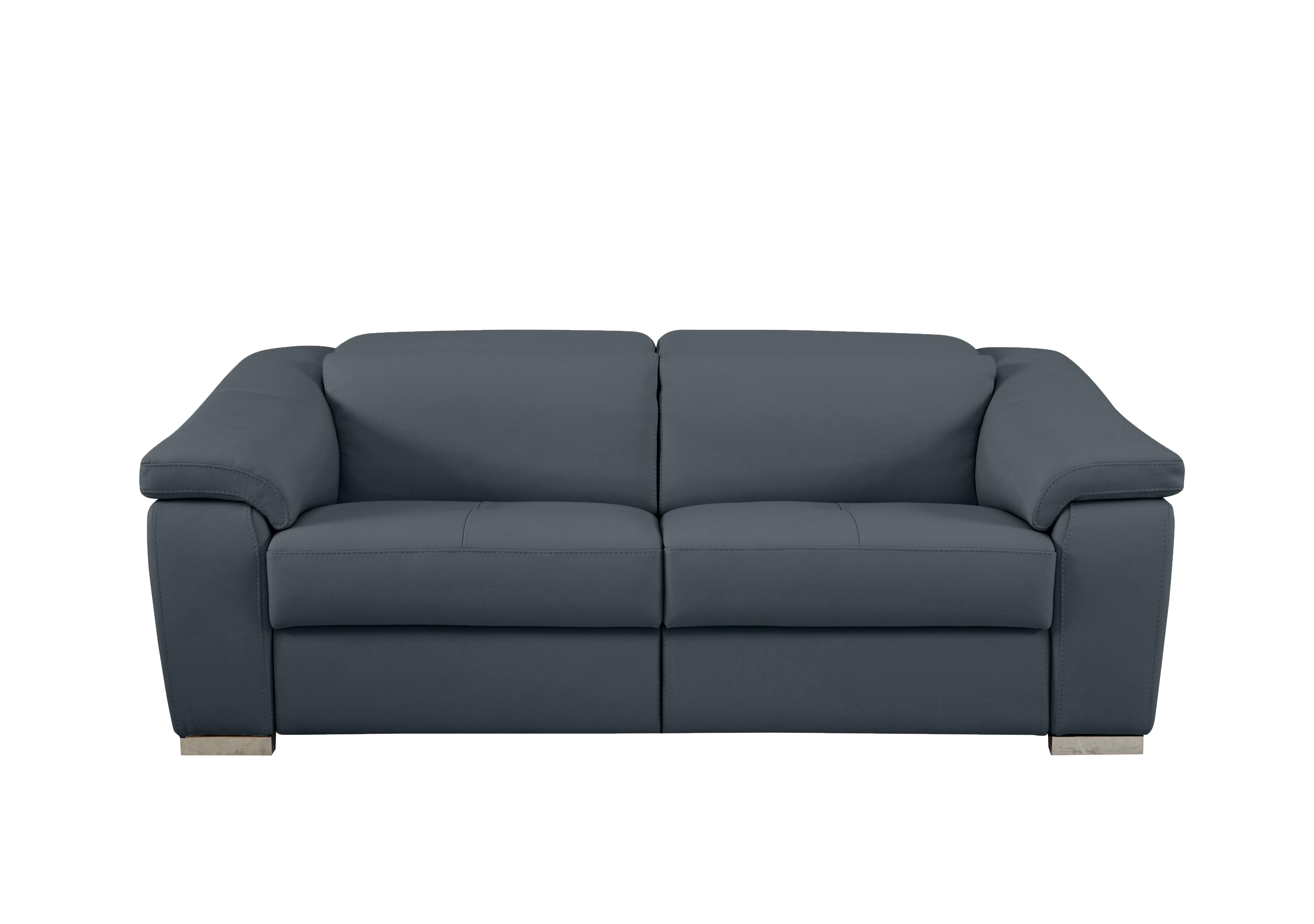 Galileo Leather 3 Seater Sofa in Botero Ottanio 2155 Ch on Furniture Village