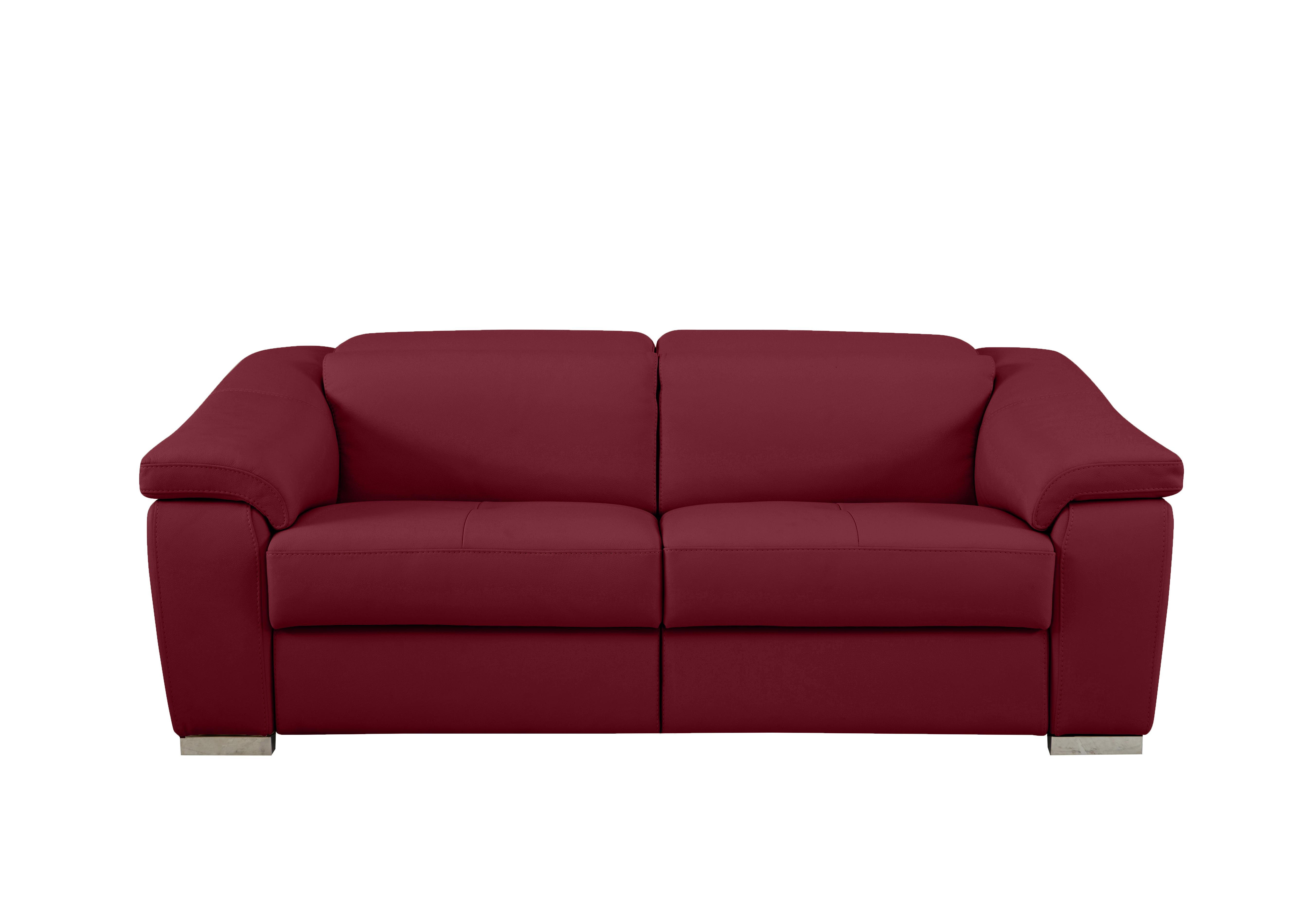 Galileo 3 Seater Leather Sofa in Dali Bordeaux 1521 Ch on Furniture Village