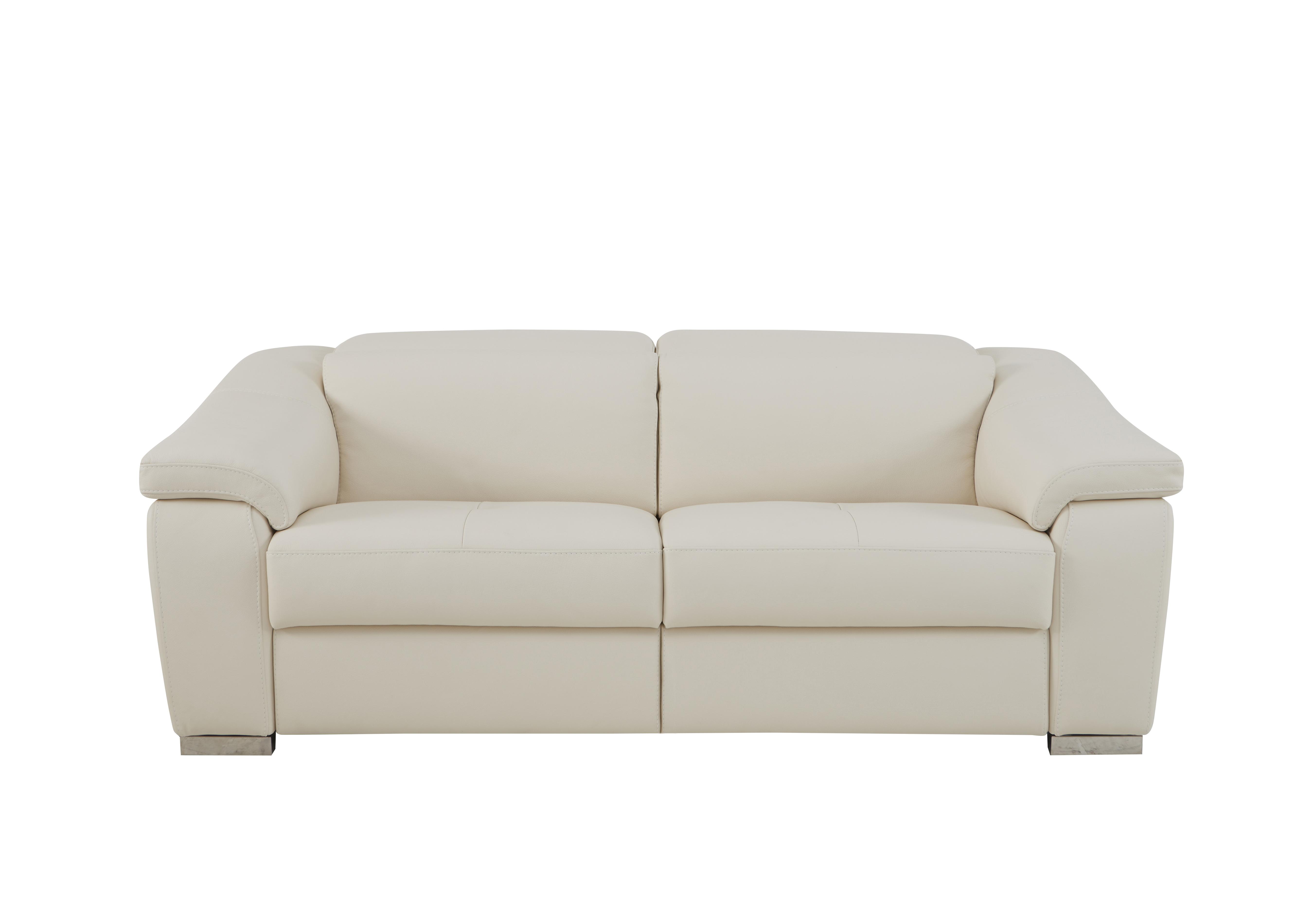 Galileo 3 Seater Leather Sofa in Torello Bianco 93 Ch on Furniture Village