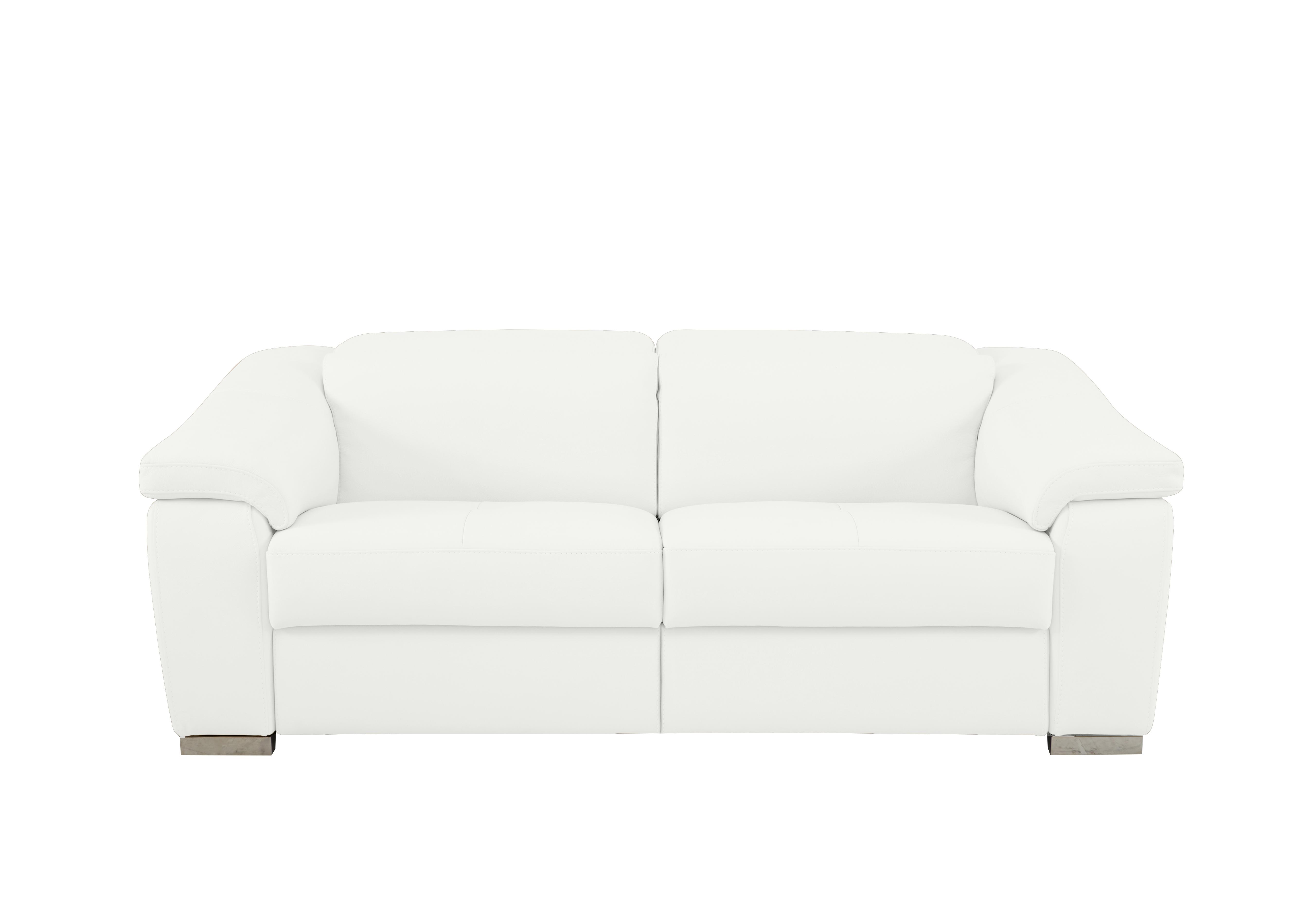Galileo 3 Seater Leather Sofa in Torello Bianco Puro 370 Ch on Furniture Village